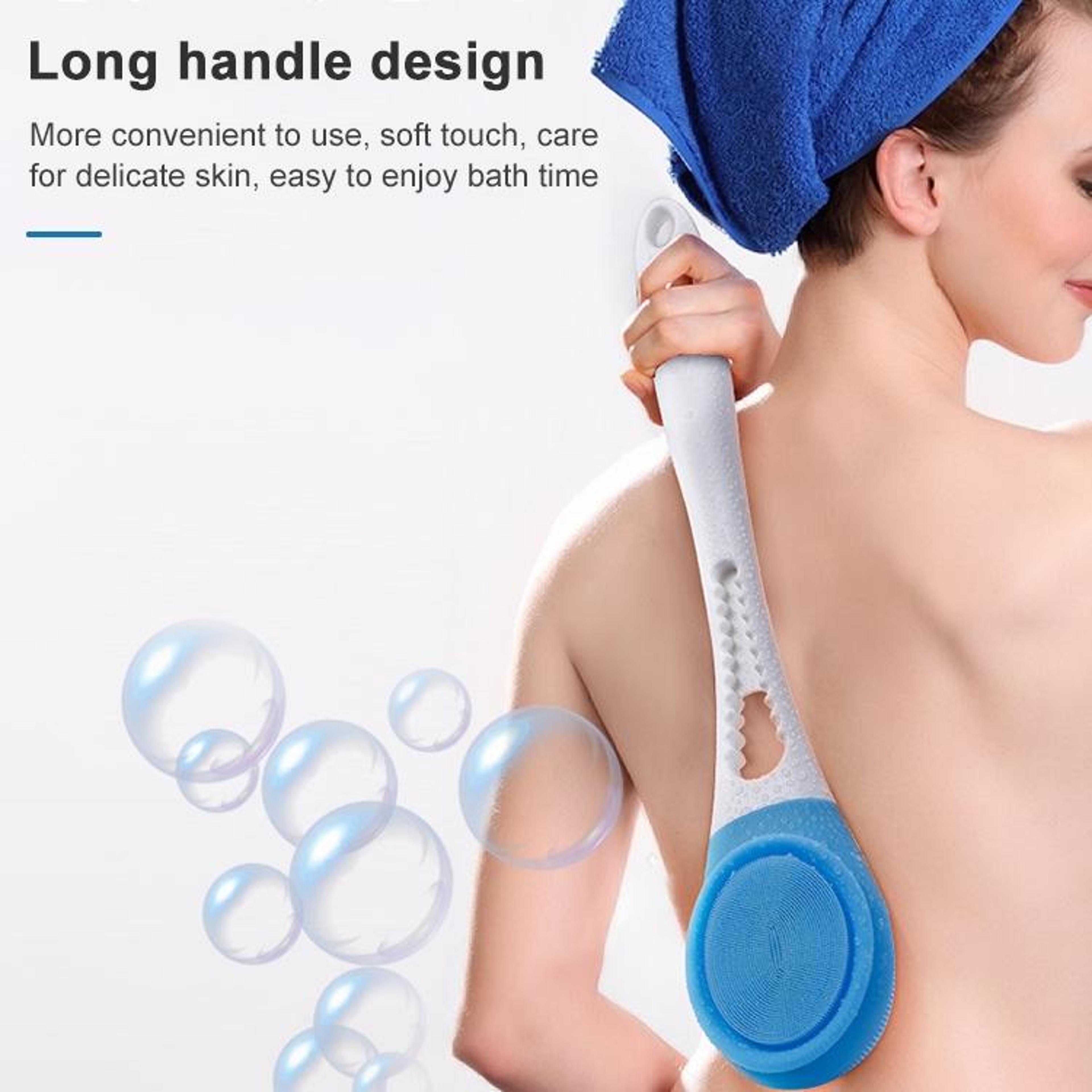 Silicone Electric Bath Brush Long Handle Back Scrubber For Shower 12