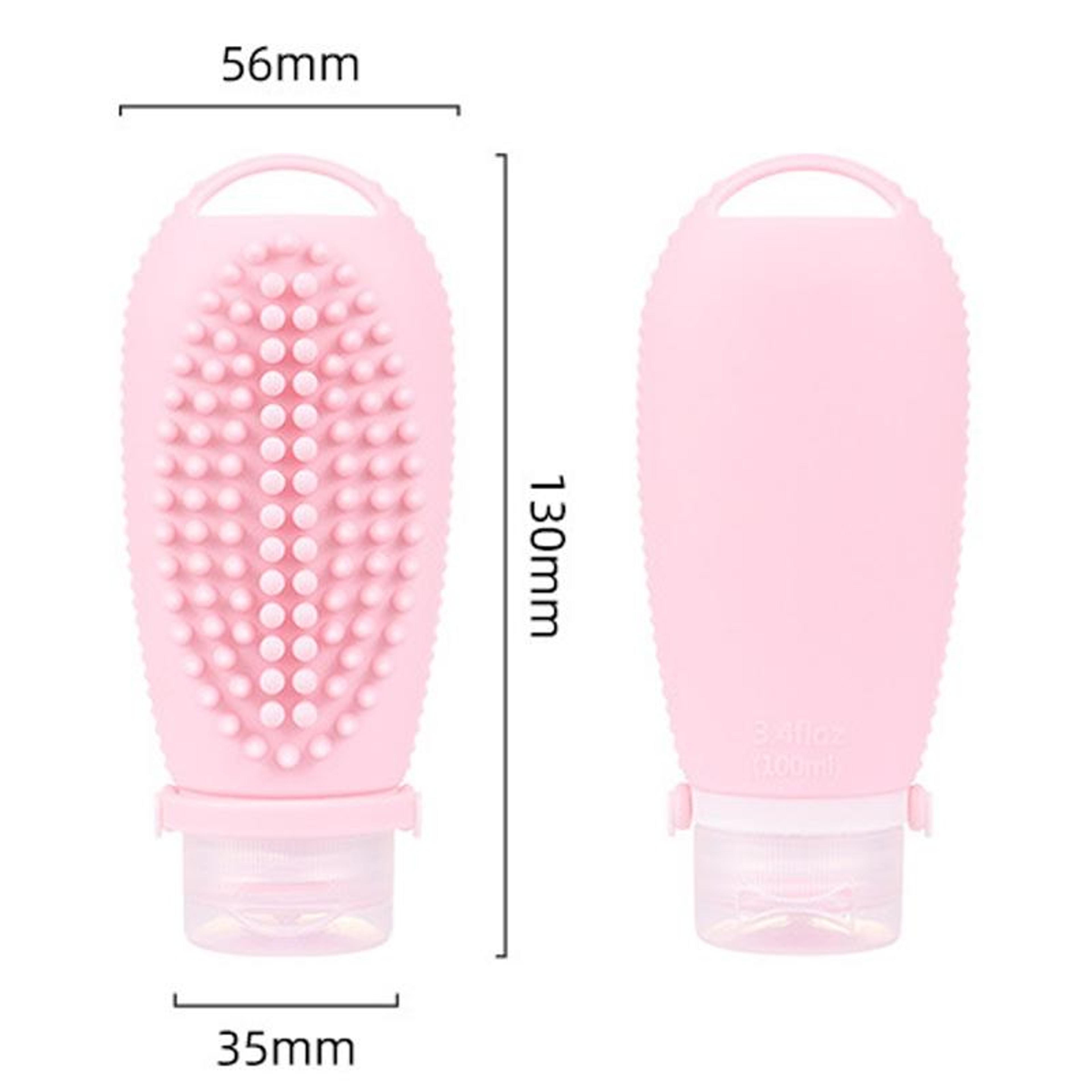 Silicone Travel Dispenser Bottle With Scalp Massage Brush 10