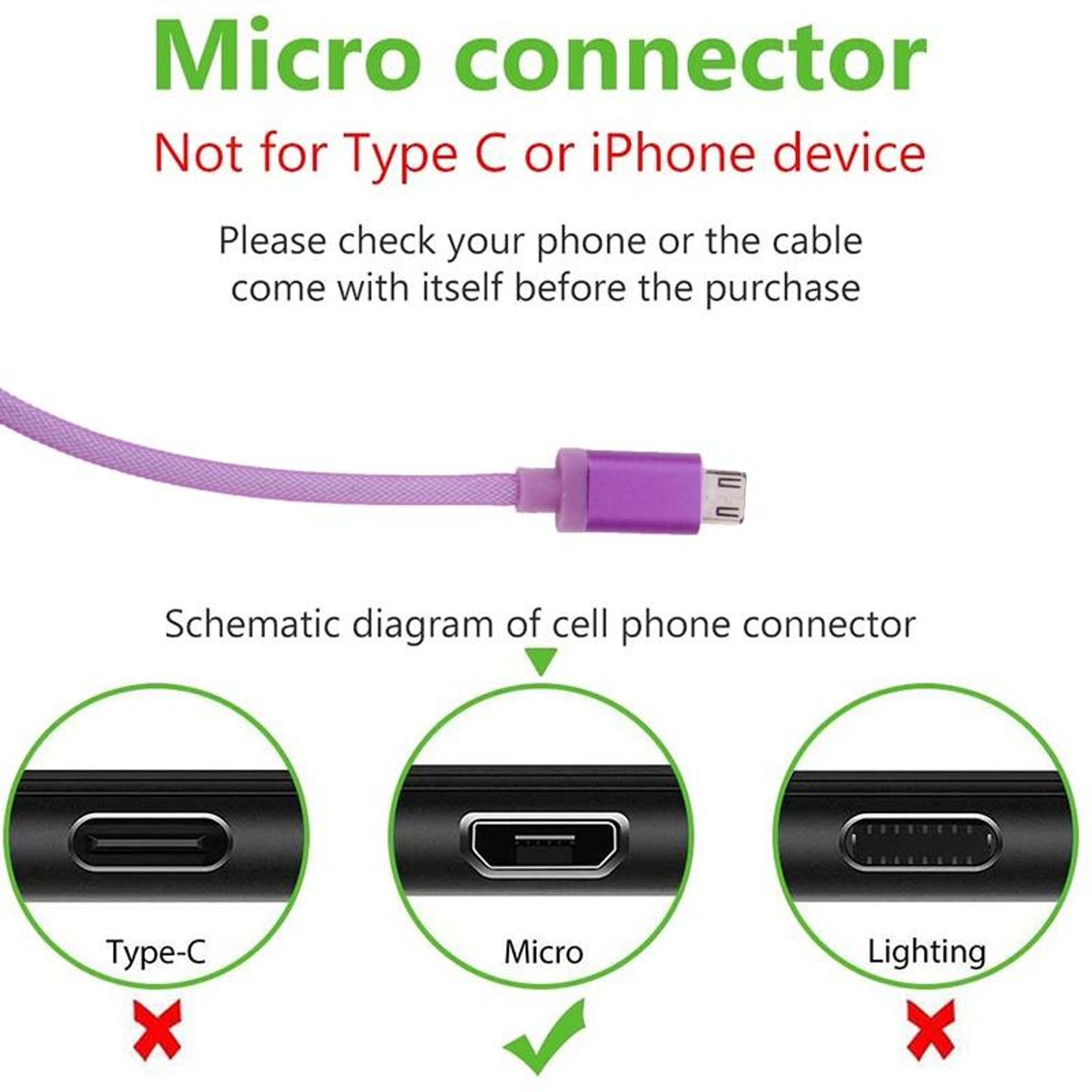 Durable Micro USB Cable With Metal Head Fast Charging USB 20 Data Sync Cord 5