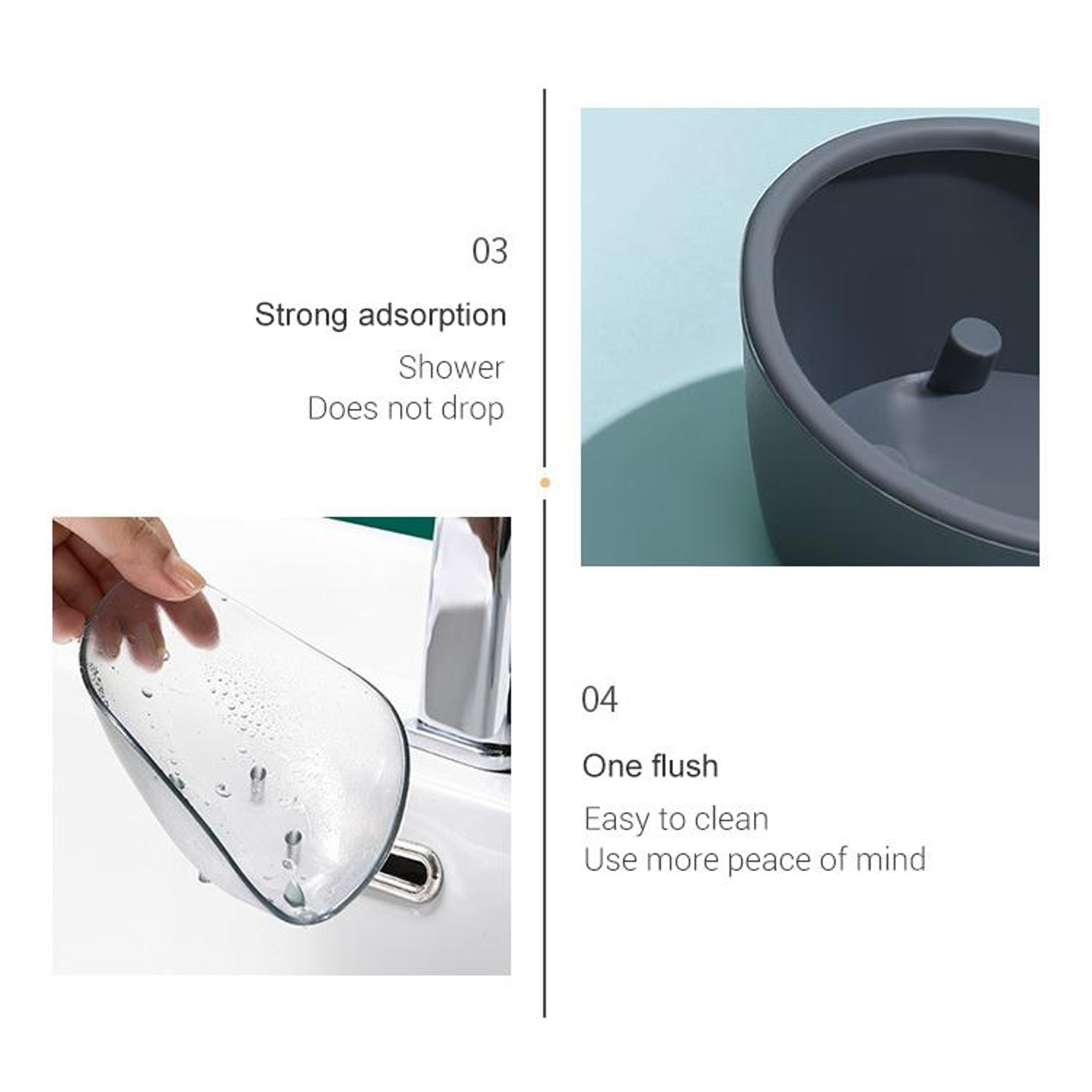Self Draining Soap Dish Wall Mounted Adhesive Soap Holder 2