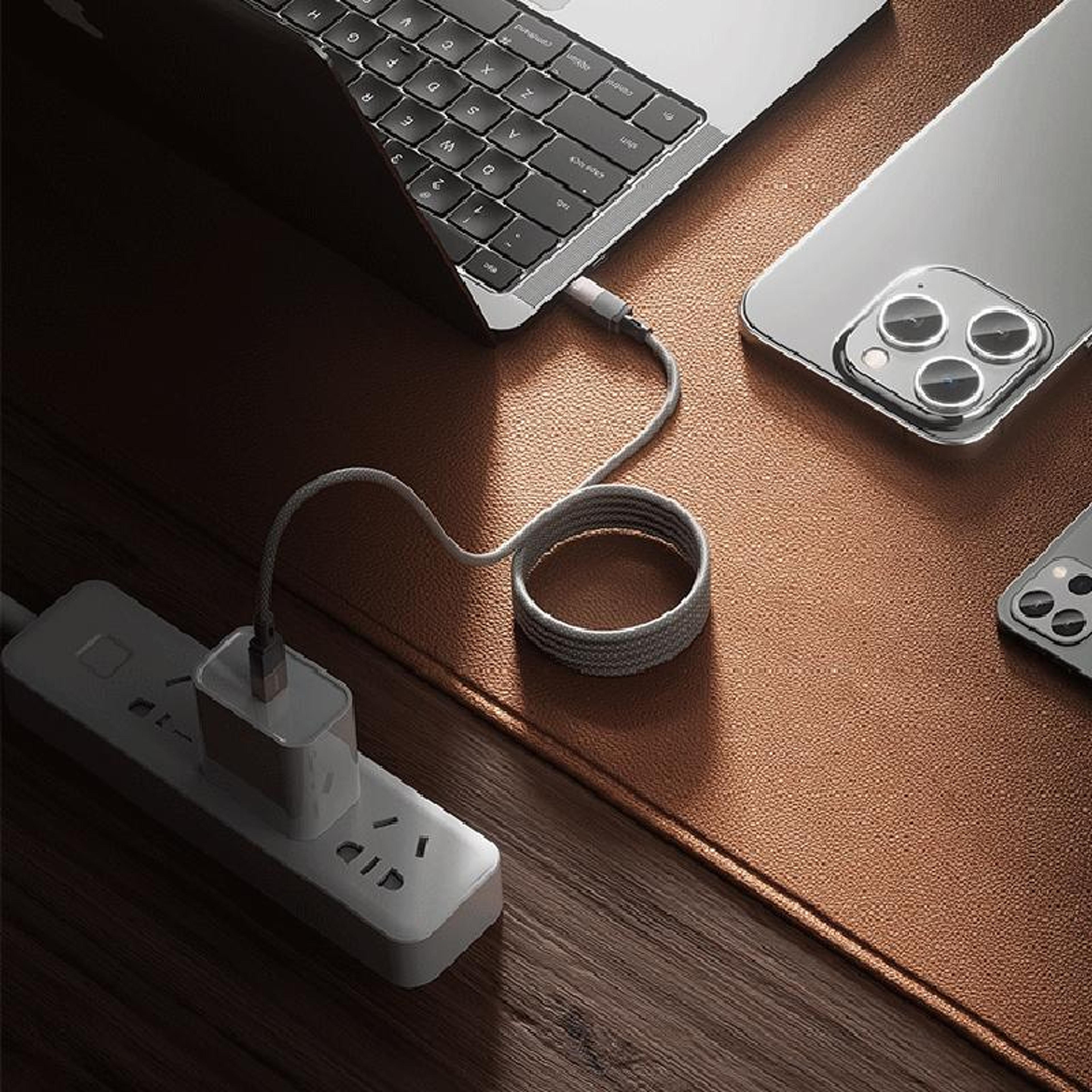 66W Fast Charging Magnetic USB C Cable 1M Braided Tangle Free Data  Power Cord 5