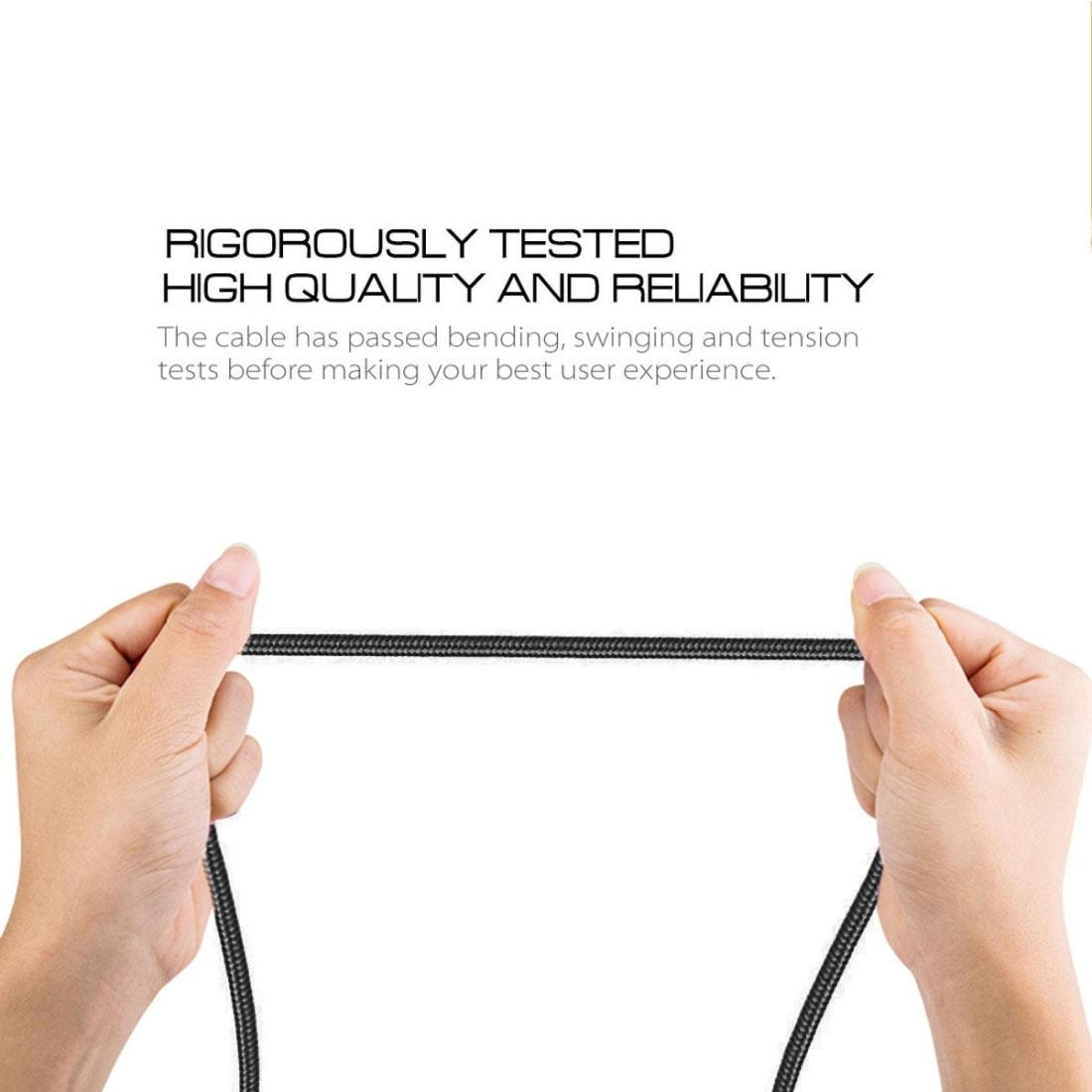 1m USB C Charging Cable Nylon Braided Fast Charging Type C Data Sync Cord 3