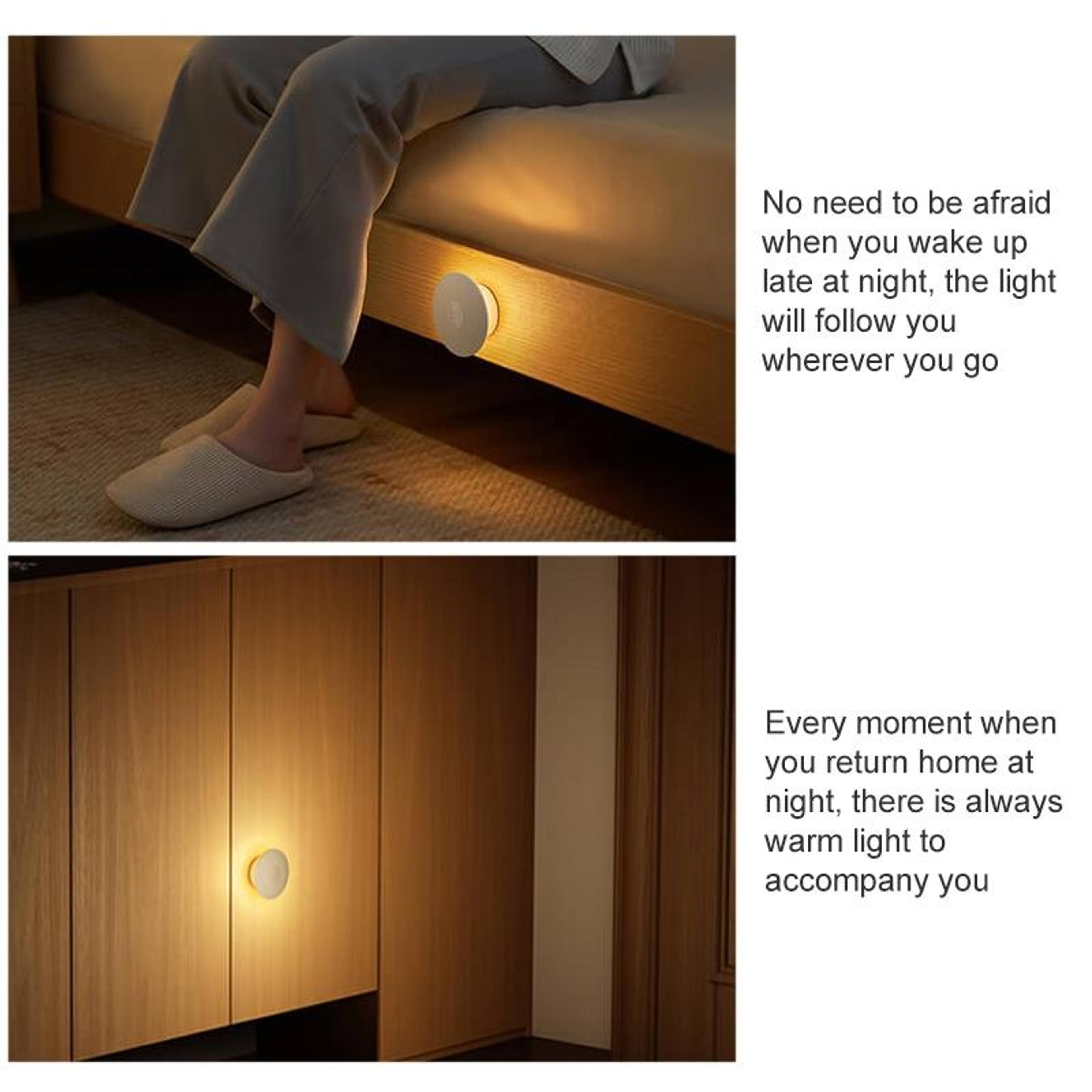 Smart Motion Sensor Night Light Rechargeable LED Bedside Lamp Magnetic Wireless 6