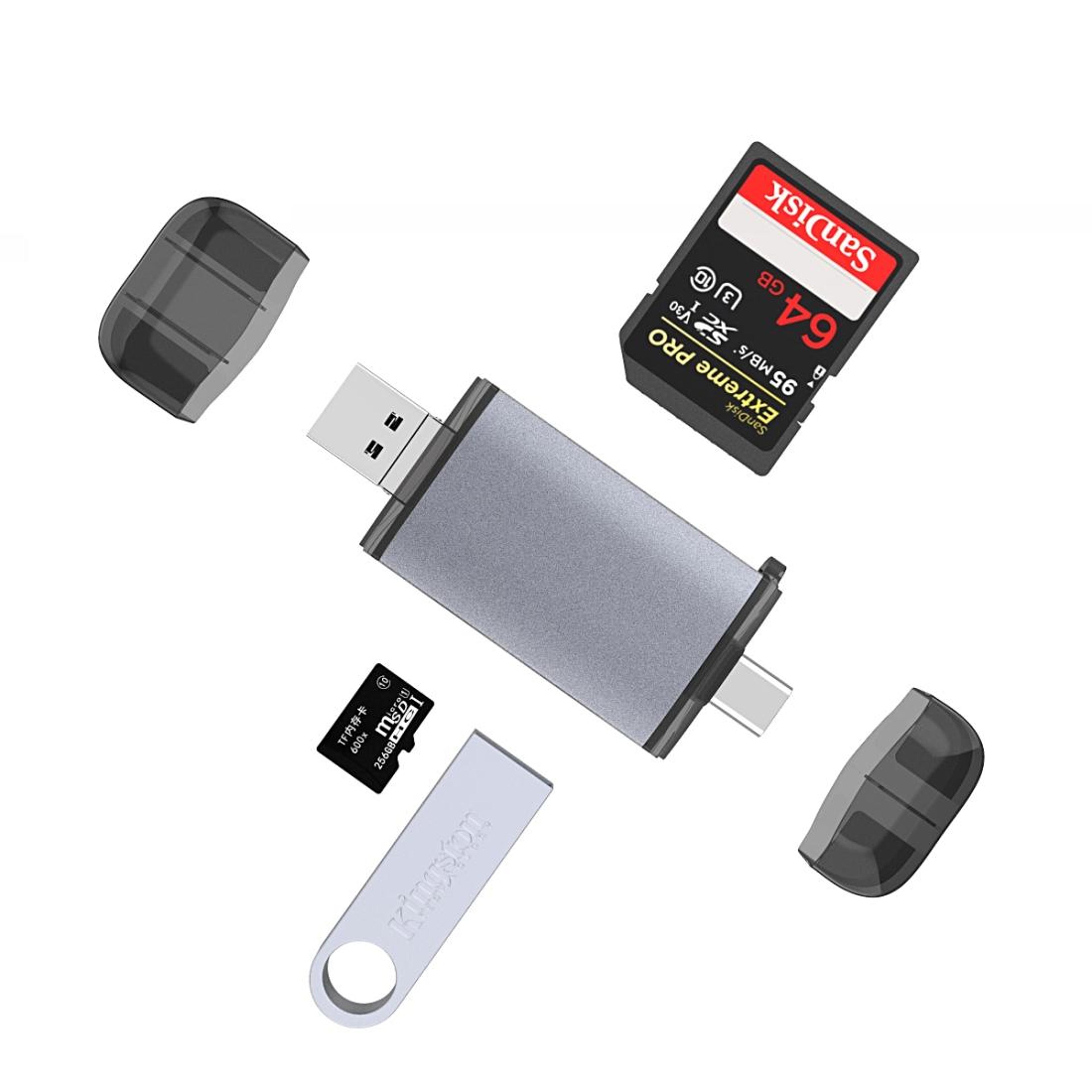 3 In 1 USB C OTG Card Reader For SD TF Micro USB Multi Device Adapter 4