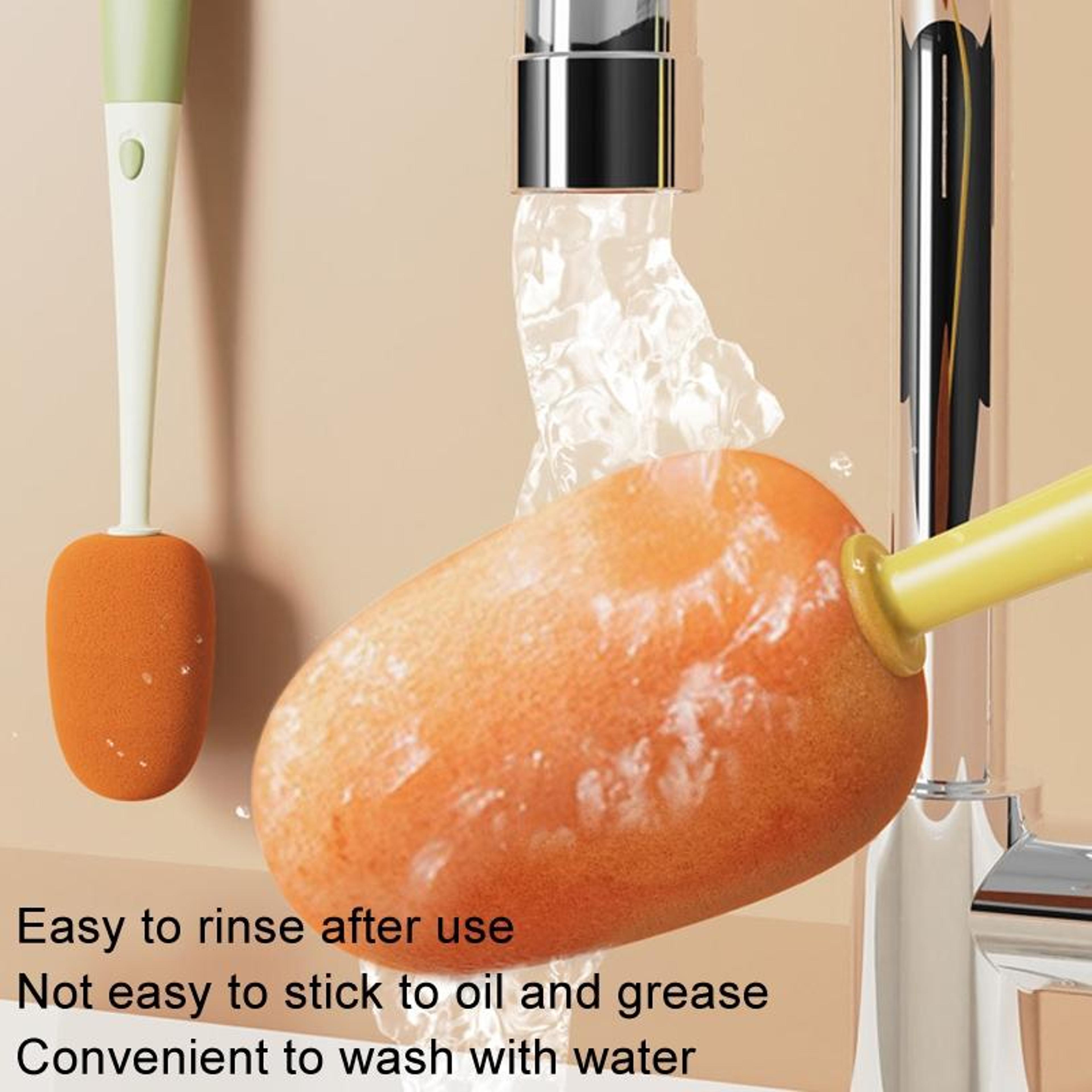 Carrot Shape Bottle  Cup Cleaning Brush Long Handle Kitchen Cleaning Tool 11