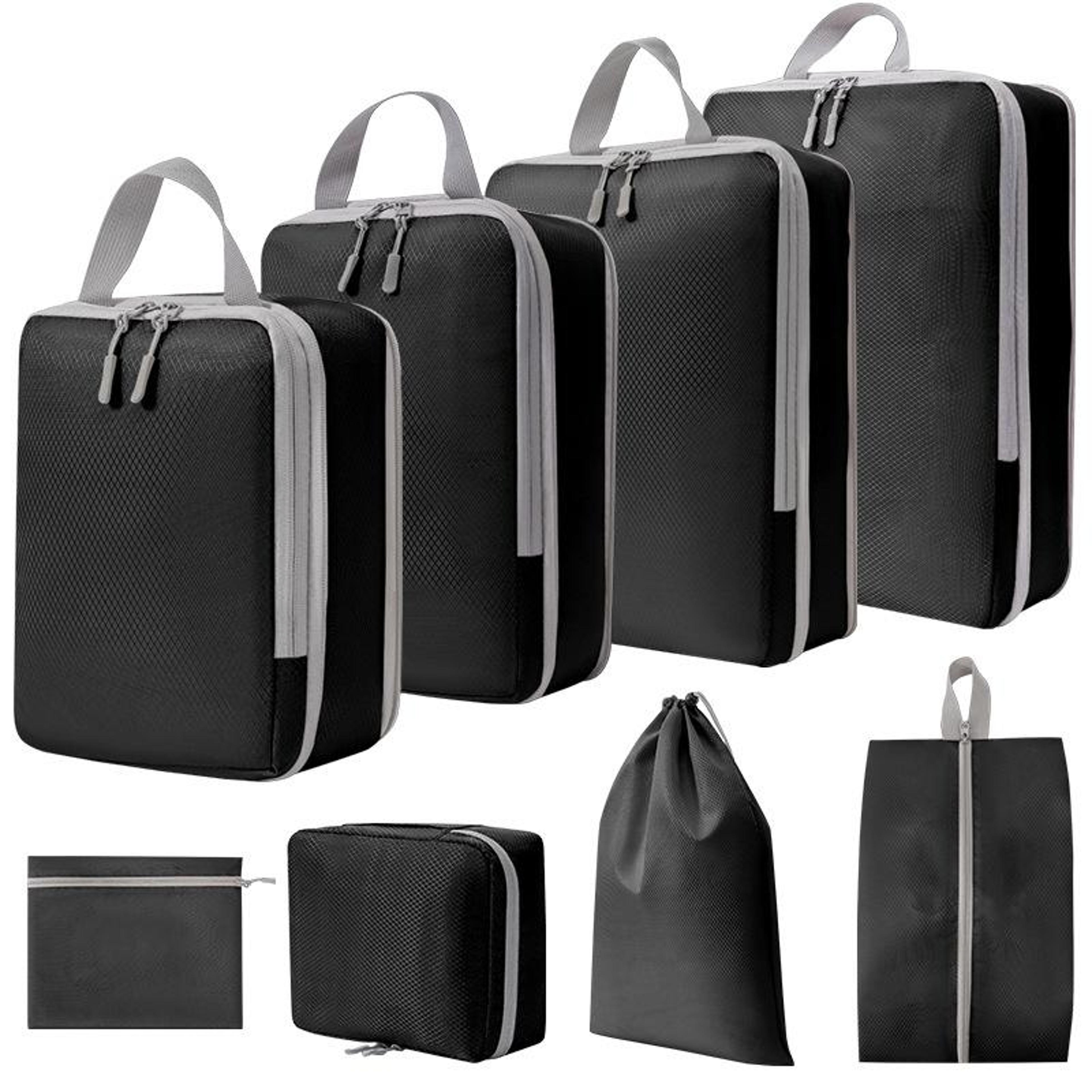 8 In 1 Compression Packing Cubes Set Expandable Travel Organizer Bags For Smart Luggage Storage 8