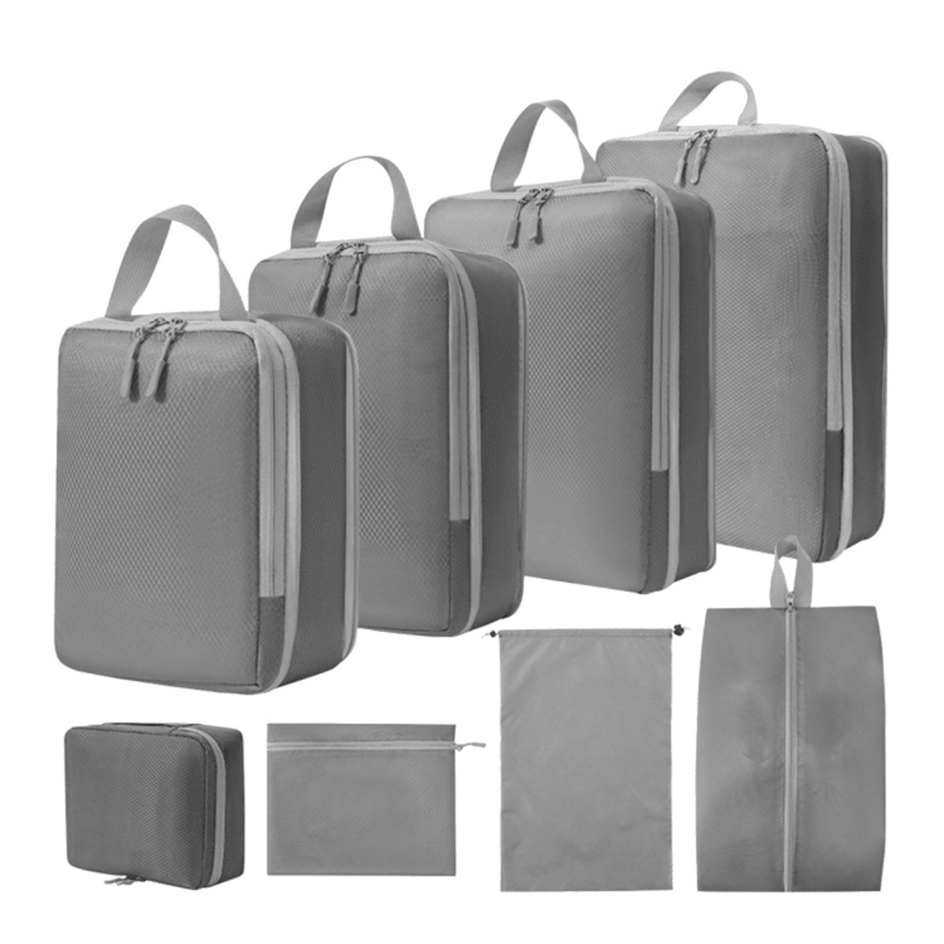 8 In 1 Compression Packing Cubes Set Expandable Travel Organizer Bags For Smart Luggage Storage 10