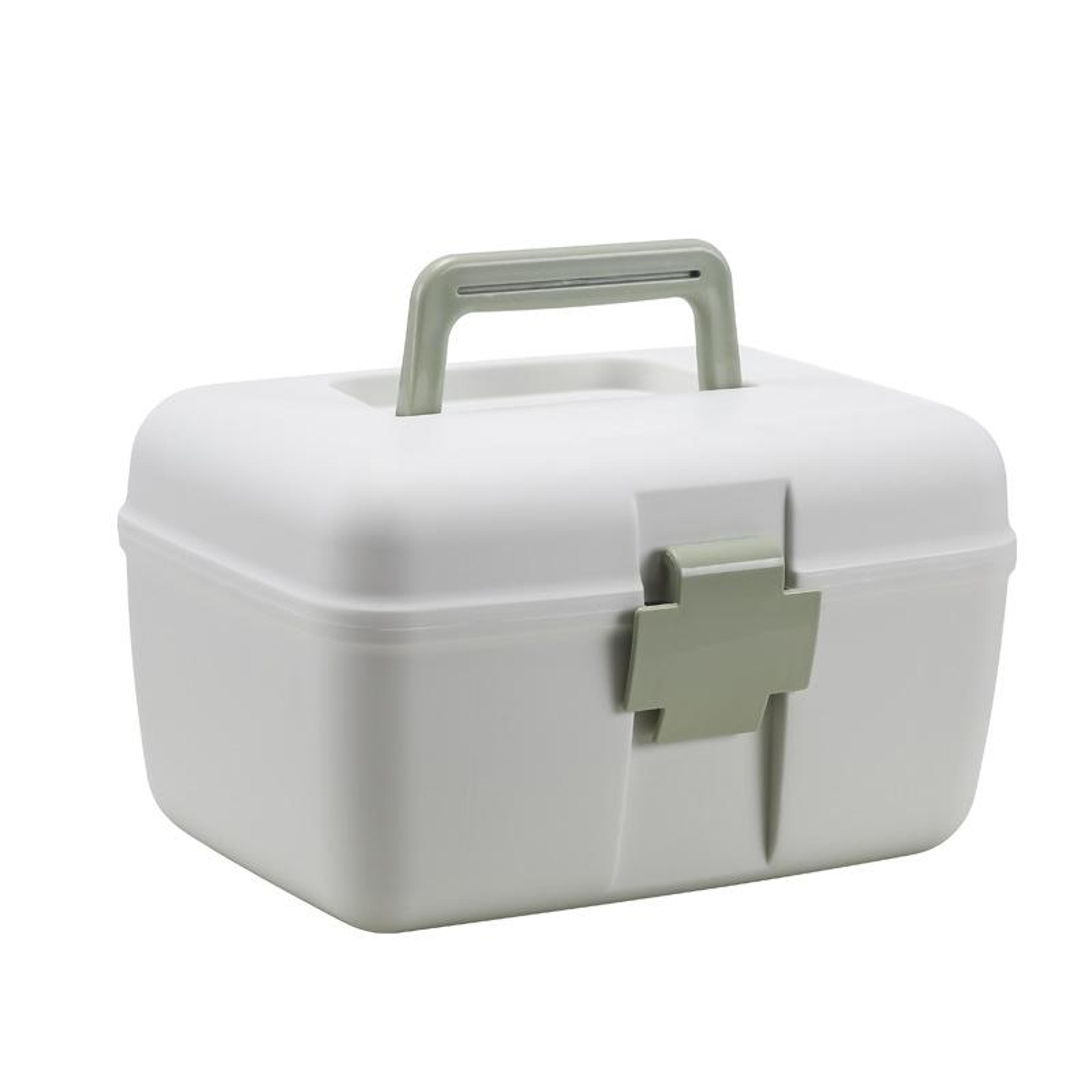 double-layer portable medicine box with lock travel medicine case & pill organizer storage
