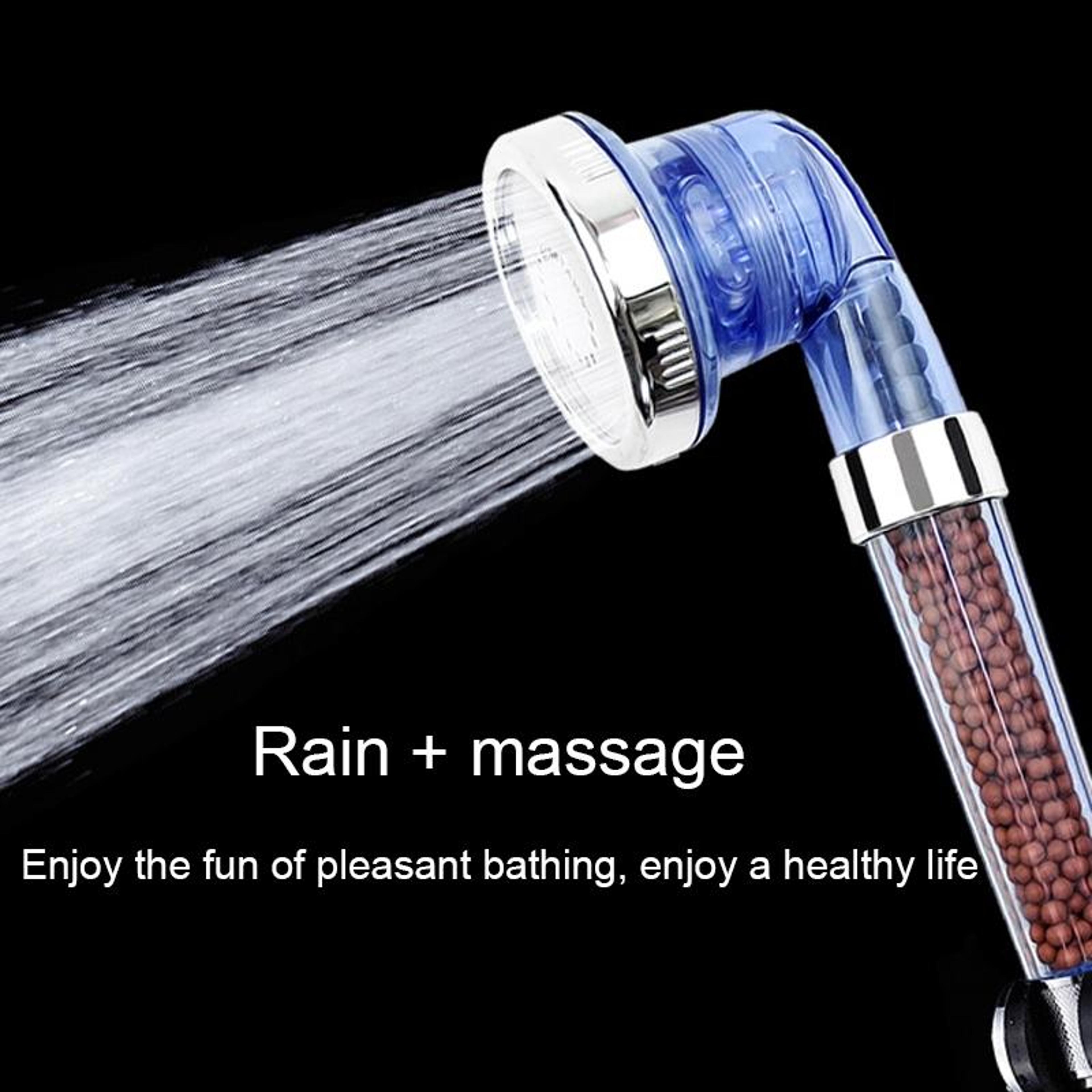 High Pressure Filtered Shower Head With Negative Ion Beads  3 Spray Modes 4