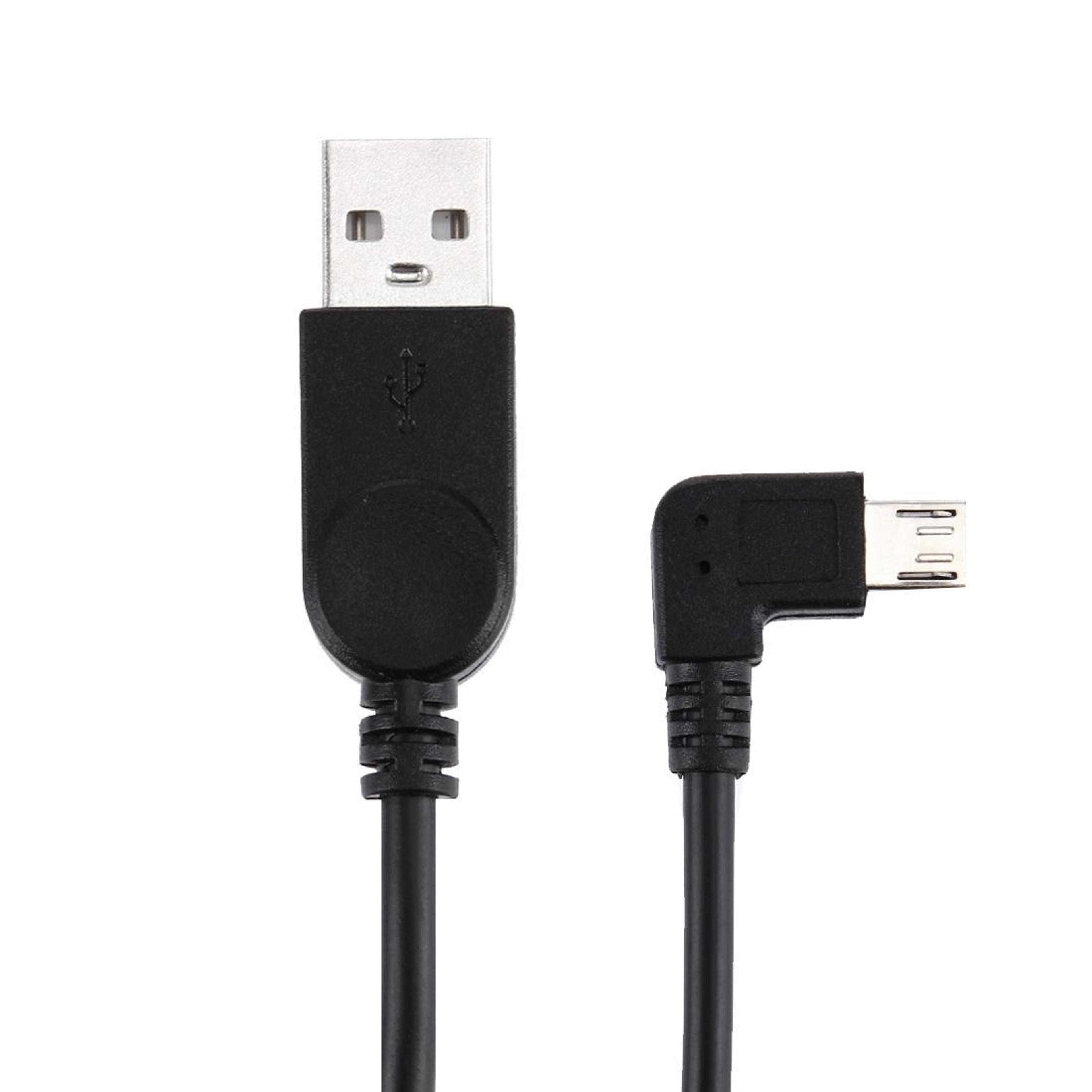 90 Left Angle Micro USB Charging Cable Short Fast Sync Cord For Android Devices 1