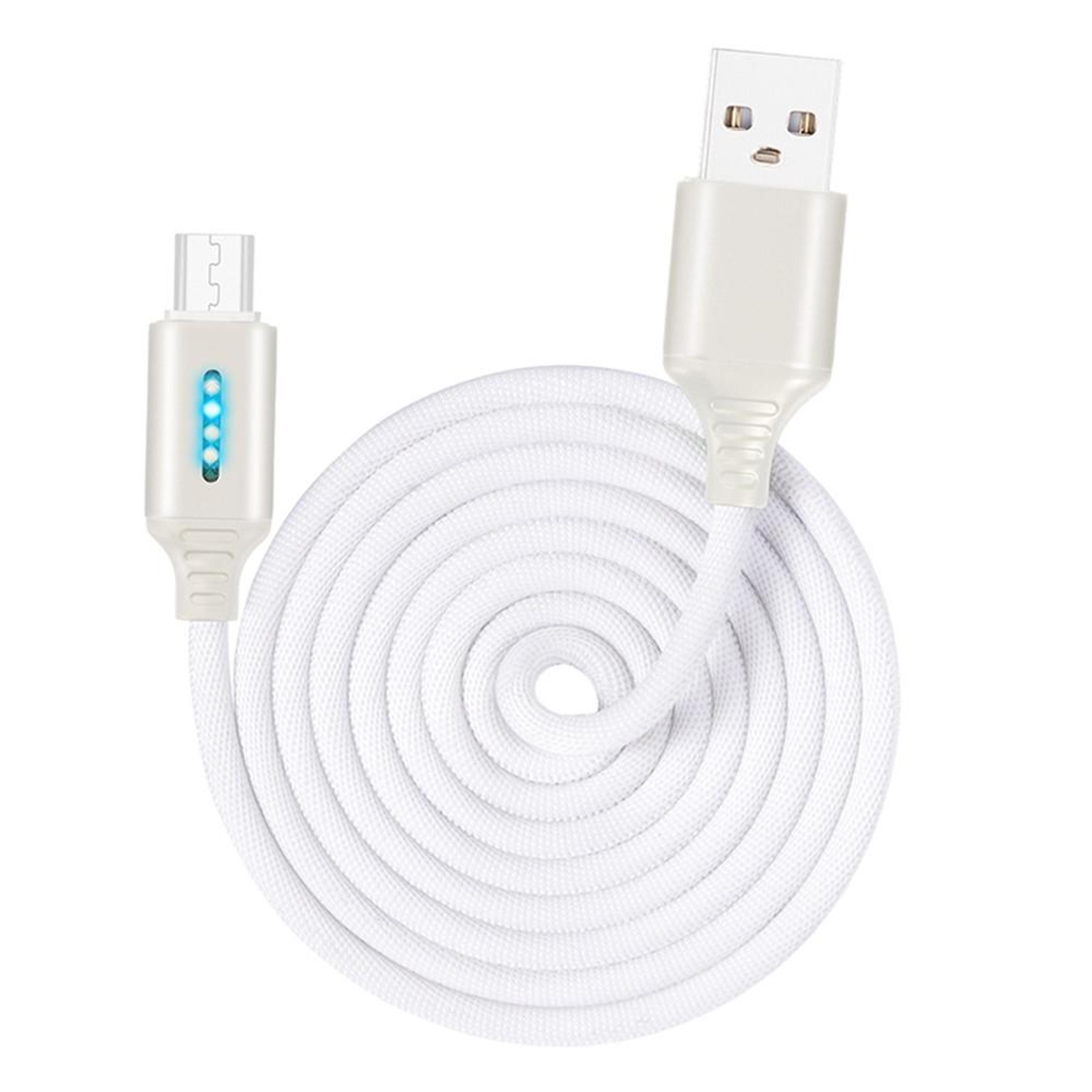 smart led micro usb charging cable with auto power off & zinc alloy design