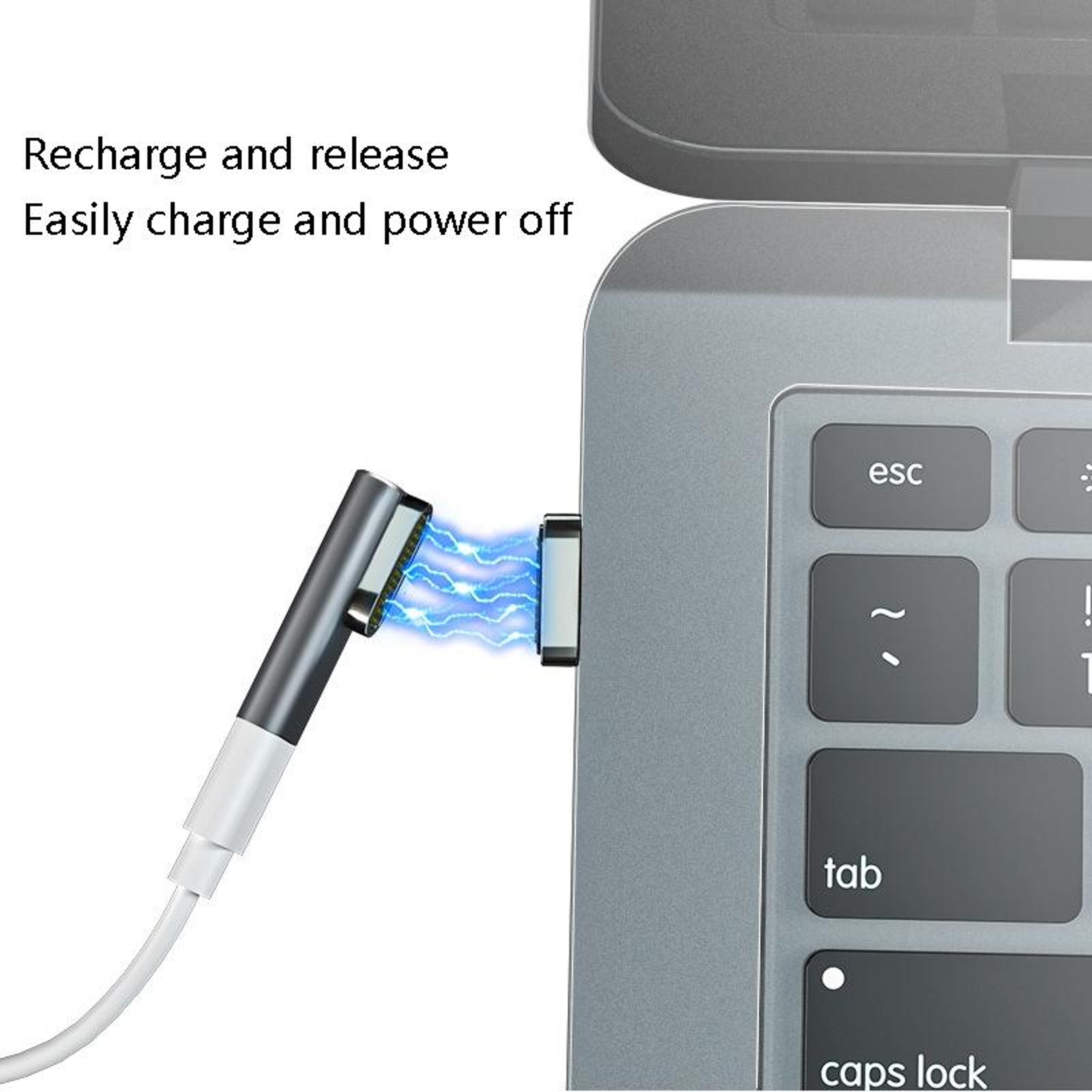 Magnetic USB C Elbow Adapter 100W Fast Charging 4K Video  10Gbps Data Transfer 5