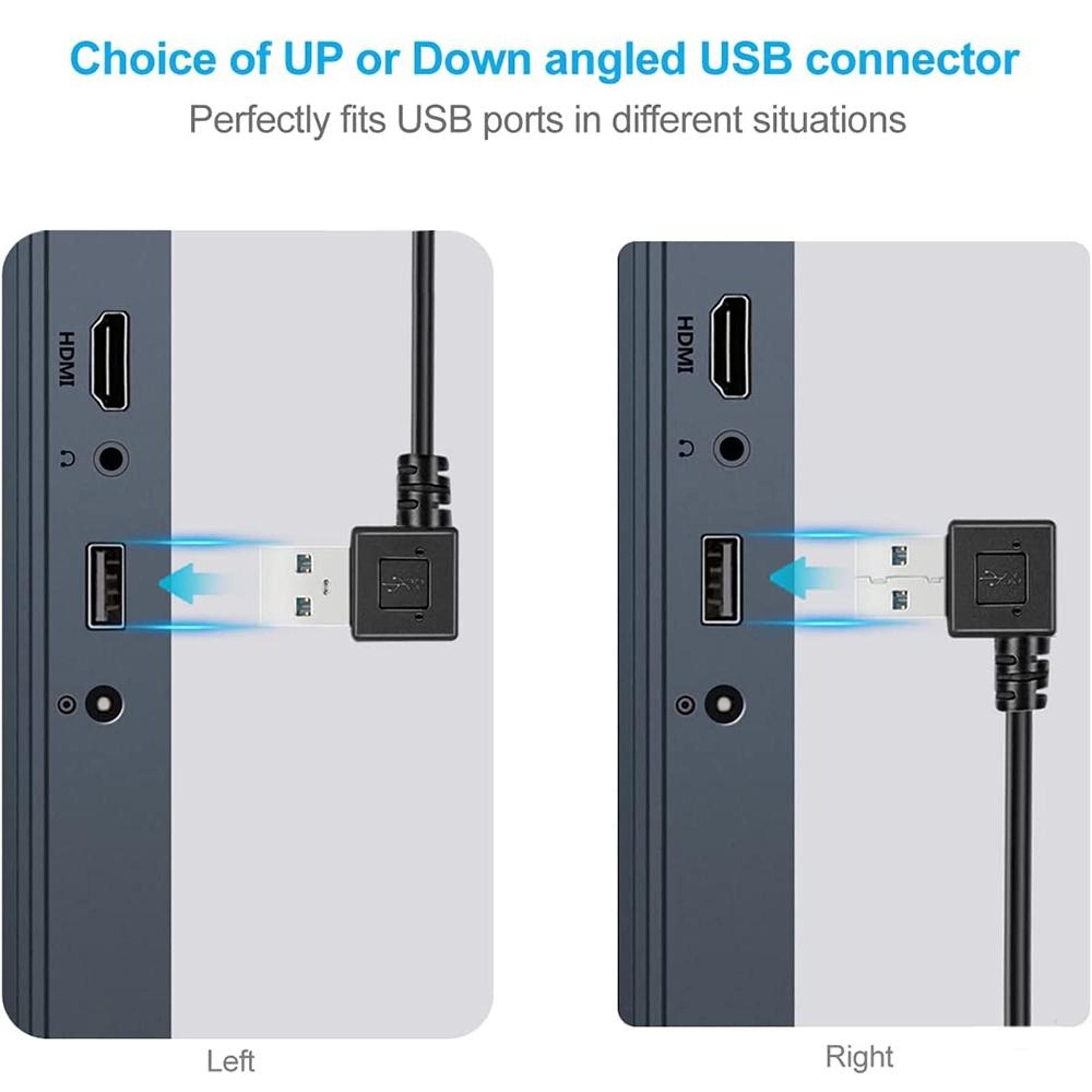 High Speed Right Angle USB 30 To Micro USB 30 Cable For Fast Data Transfer  Tight Spaces 2