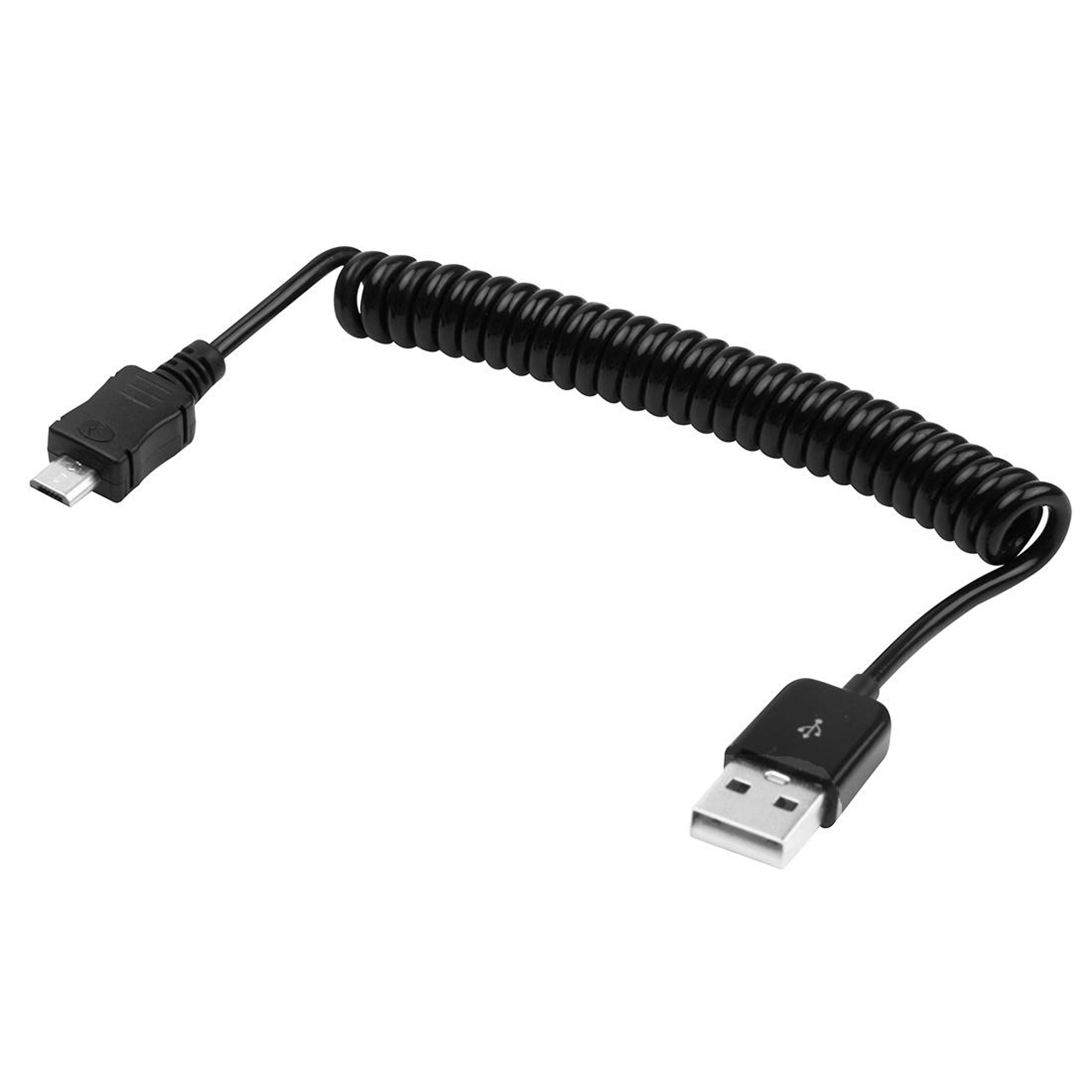 Retractable Micro USB Charging Cable 90cm Stretch Coiled Sync Cable 0