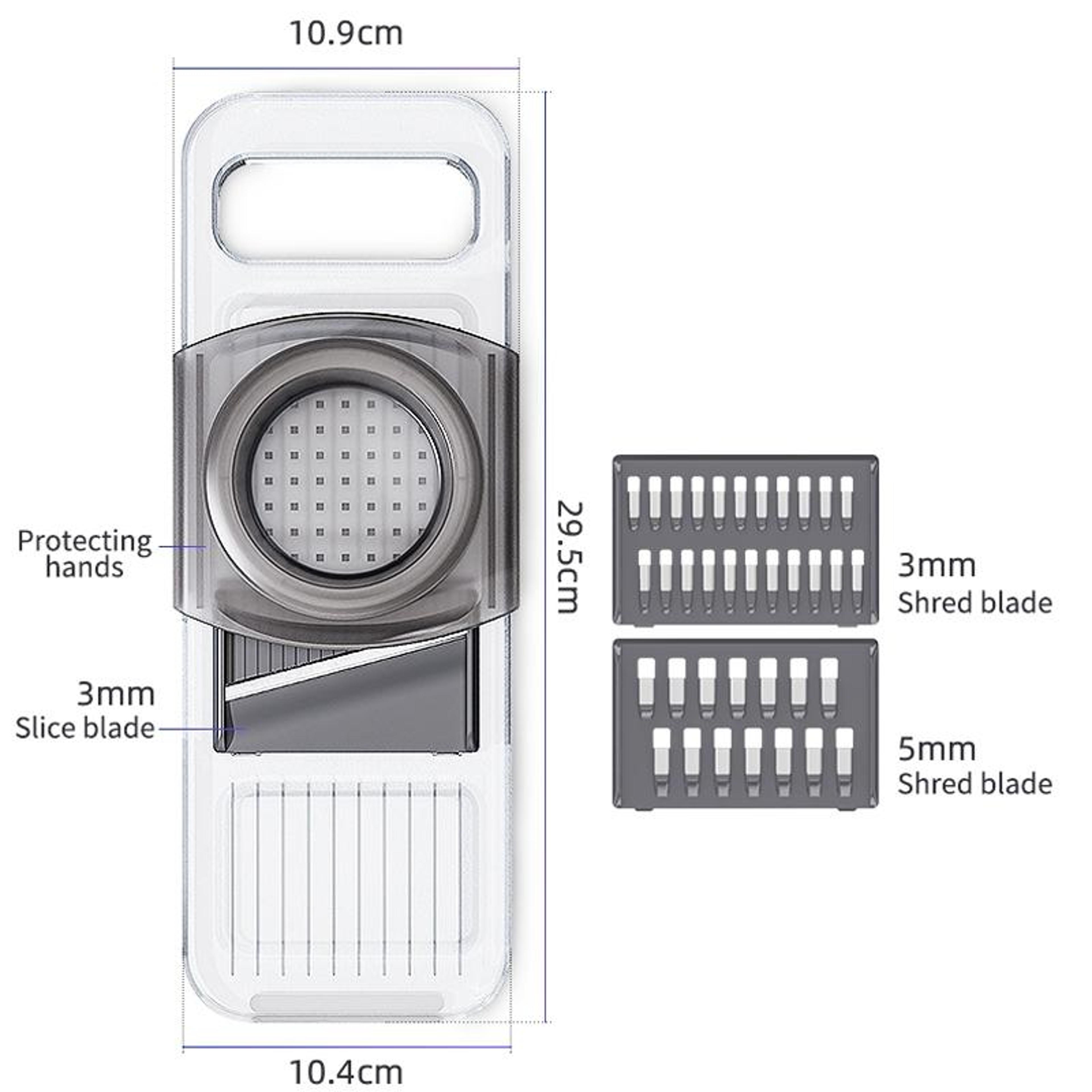 MultiFunction Potato Slicer Grater With Knives EasytoUse Kitchen Gadget In Gray 1