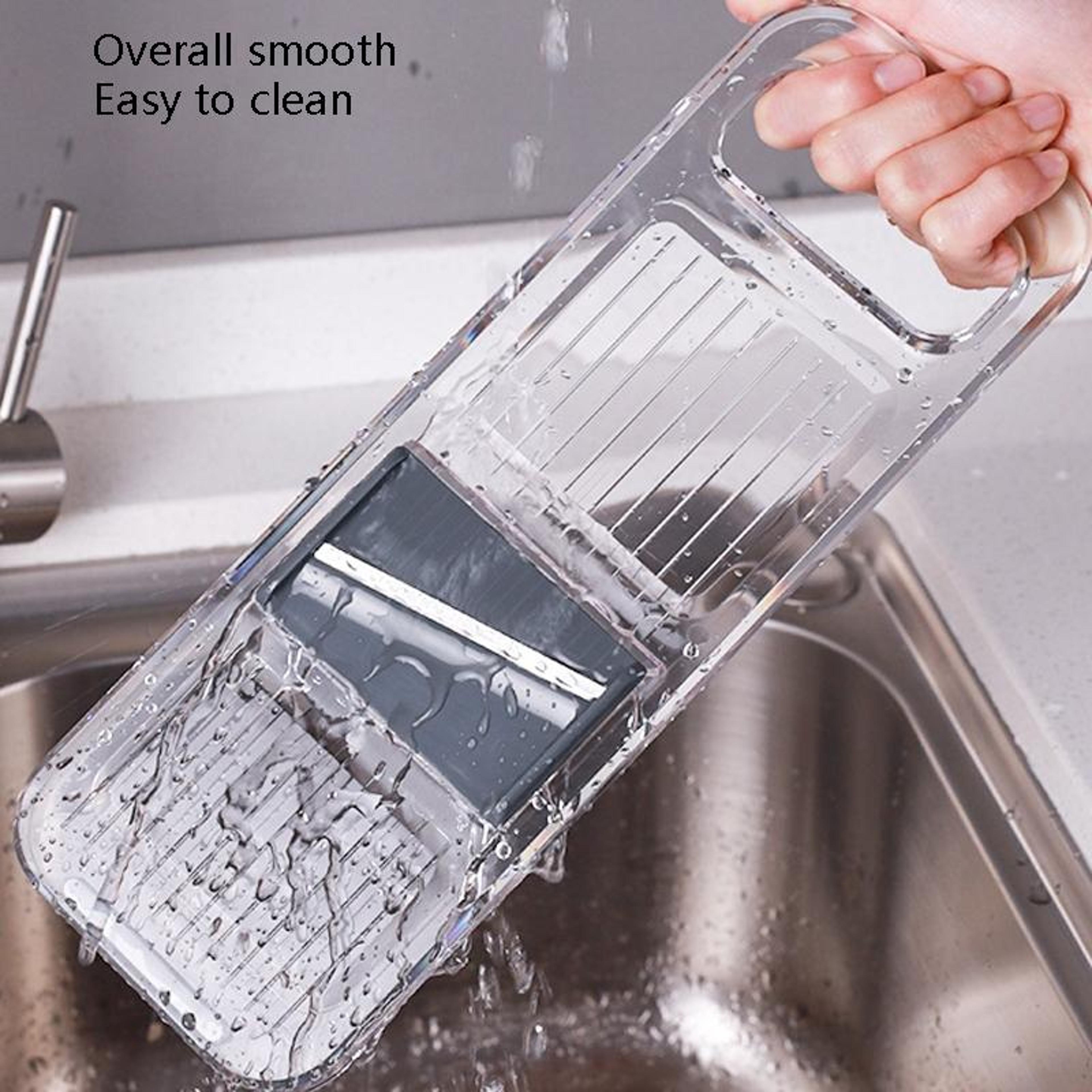 MultiFunction Potato Slicer Grater With Knives EasytoUse Kitchen Gadget In Gray 4