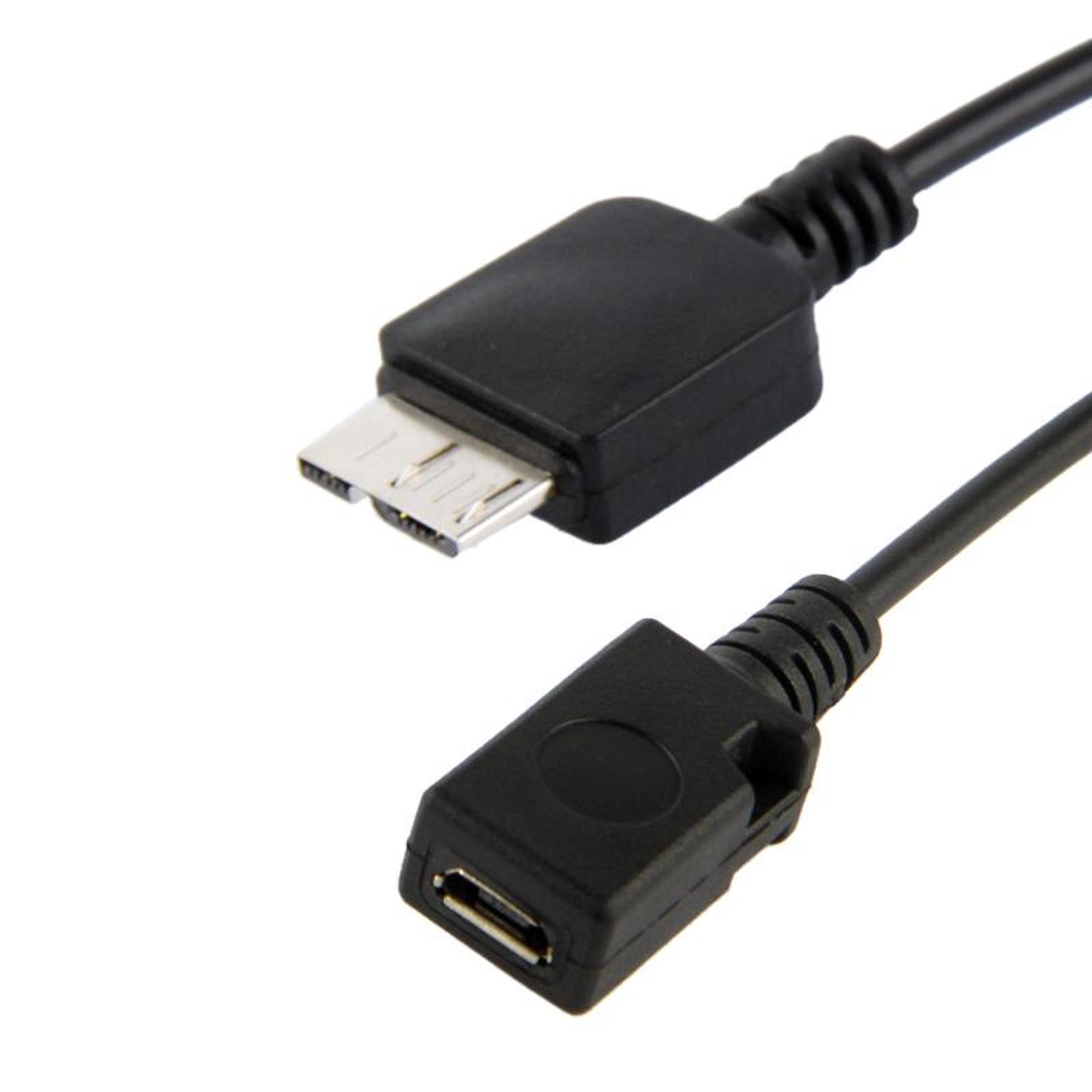 USB A To Micro USB 30 Dual Connector Short Cable For Fast Charging  Data Sync 3