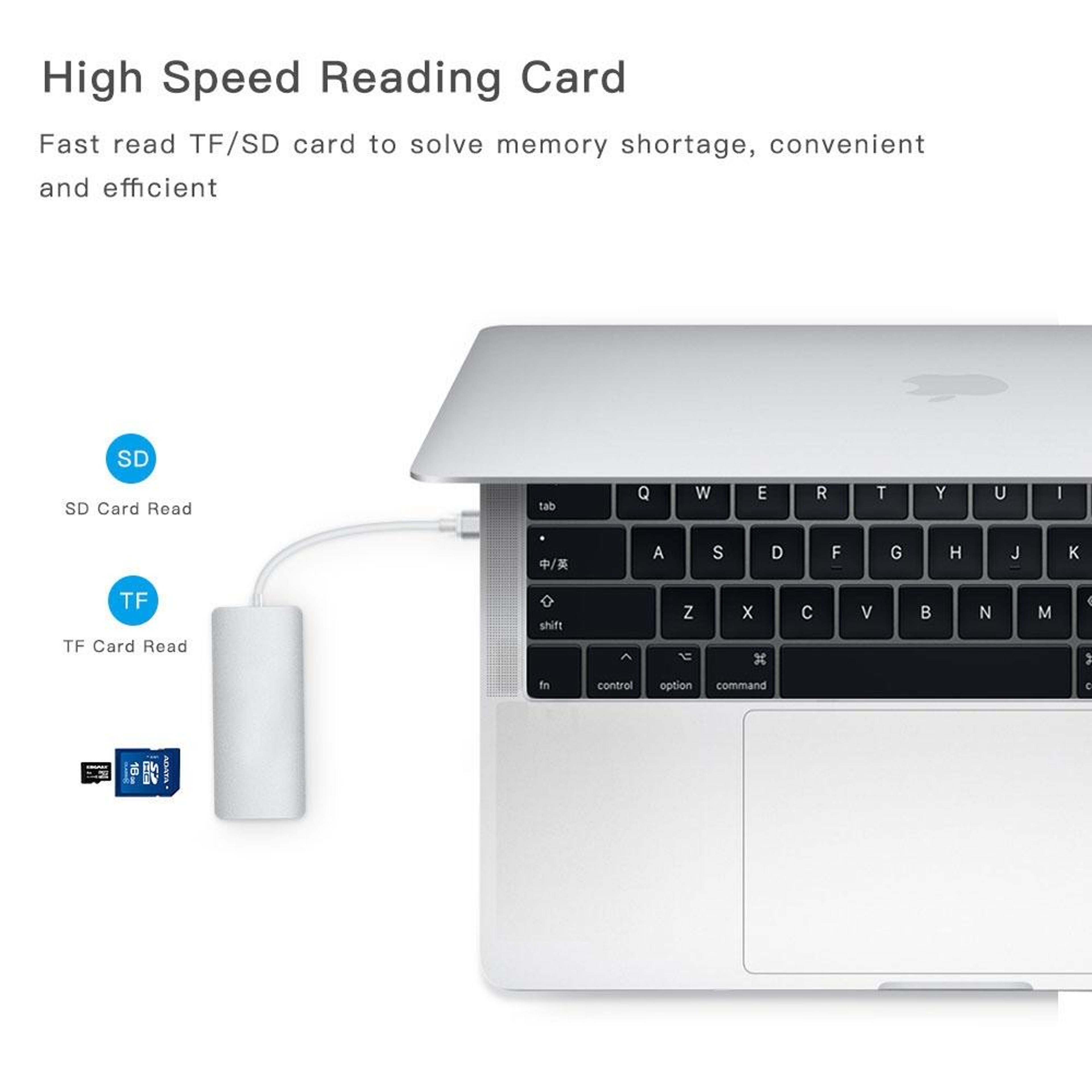 8 In 1 USB C Hub Multiport Adapter With HDMI VGA Ethernet SD TF USB 2