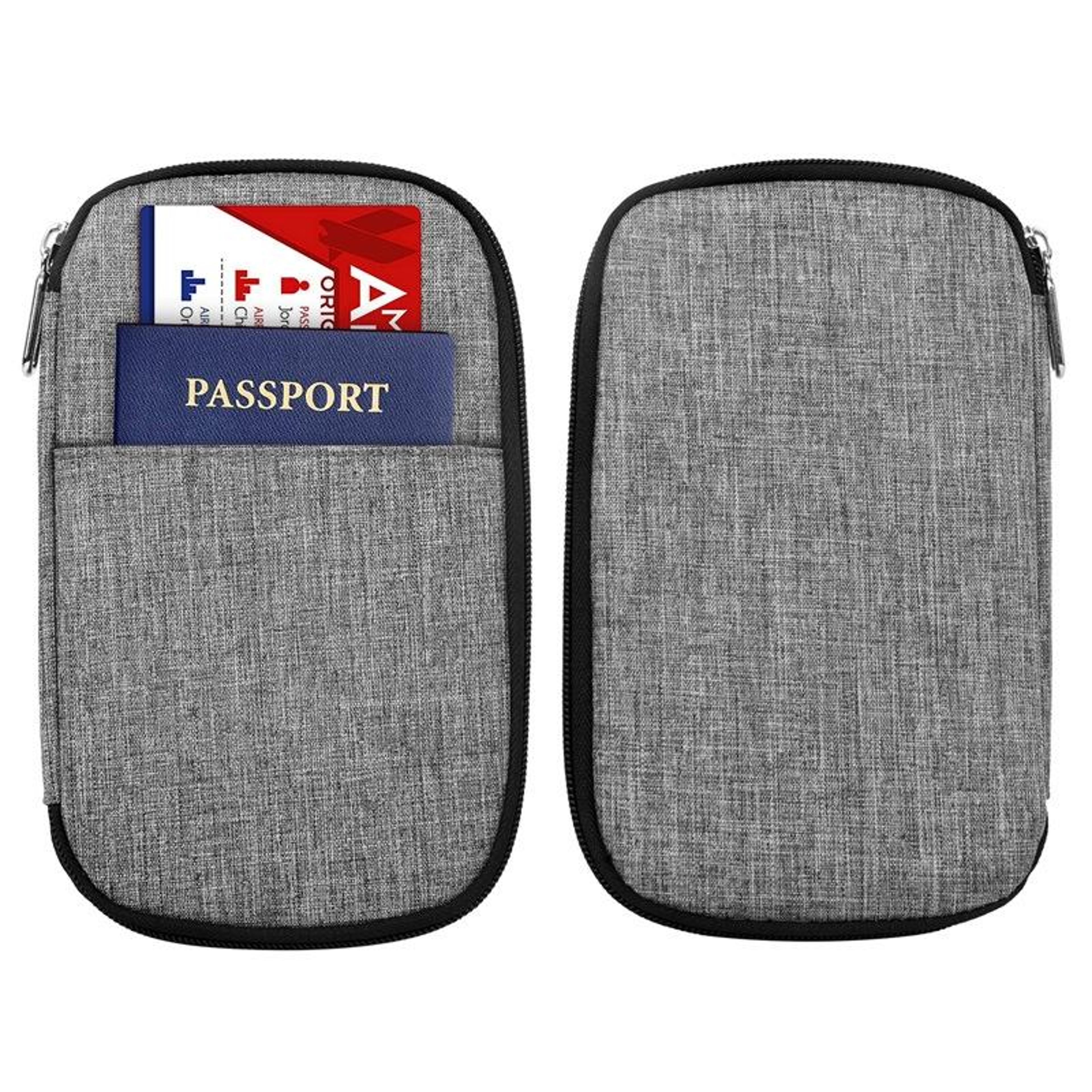 Waterproof Travel Document Organizer Passport Holder With MultiCompartment Storage 3