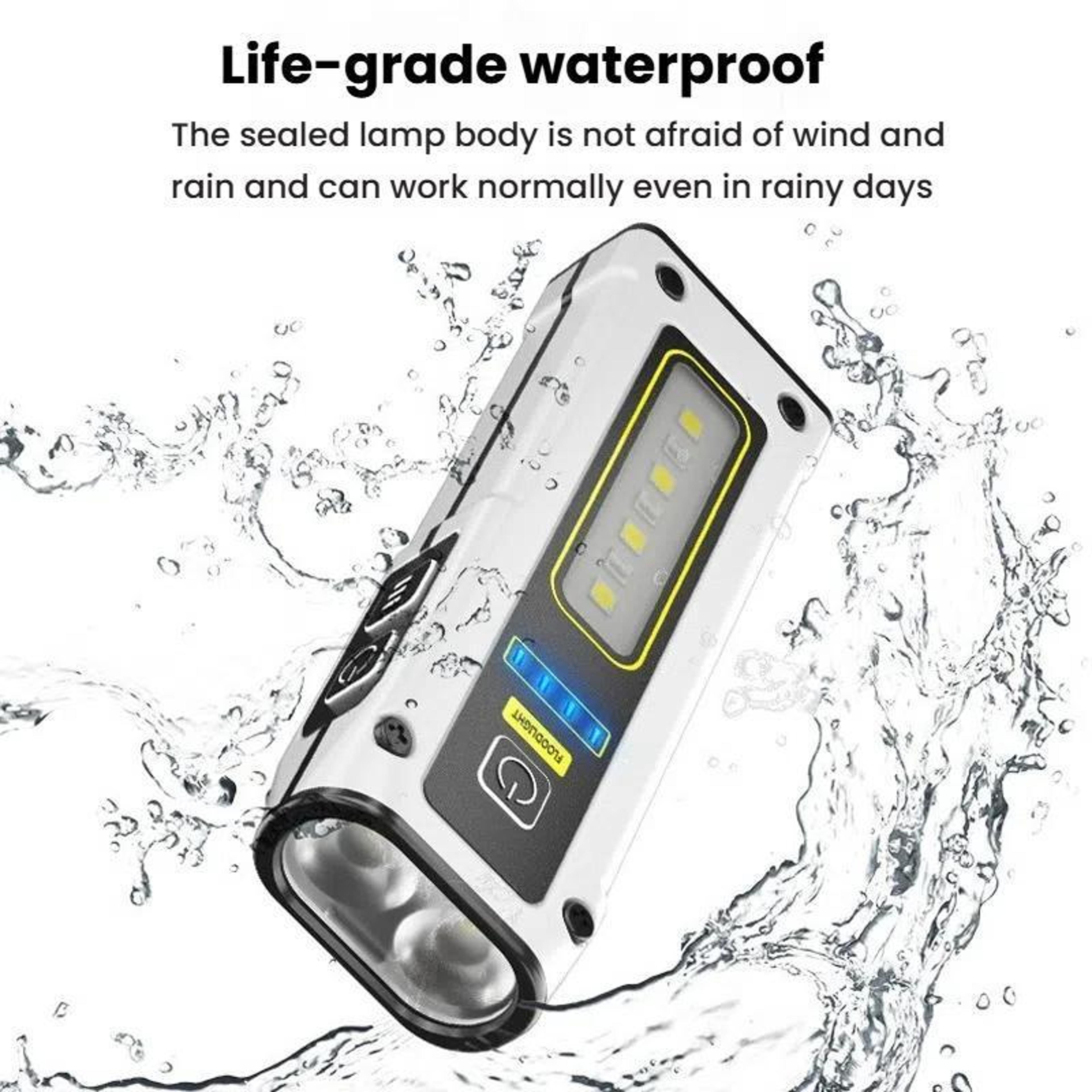 LED Work Light With Power Display Magnetic COB Flashlight For Emergency Repair  Outdoor Use 5