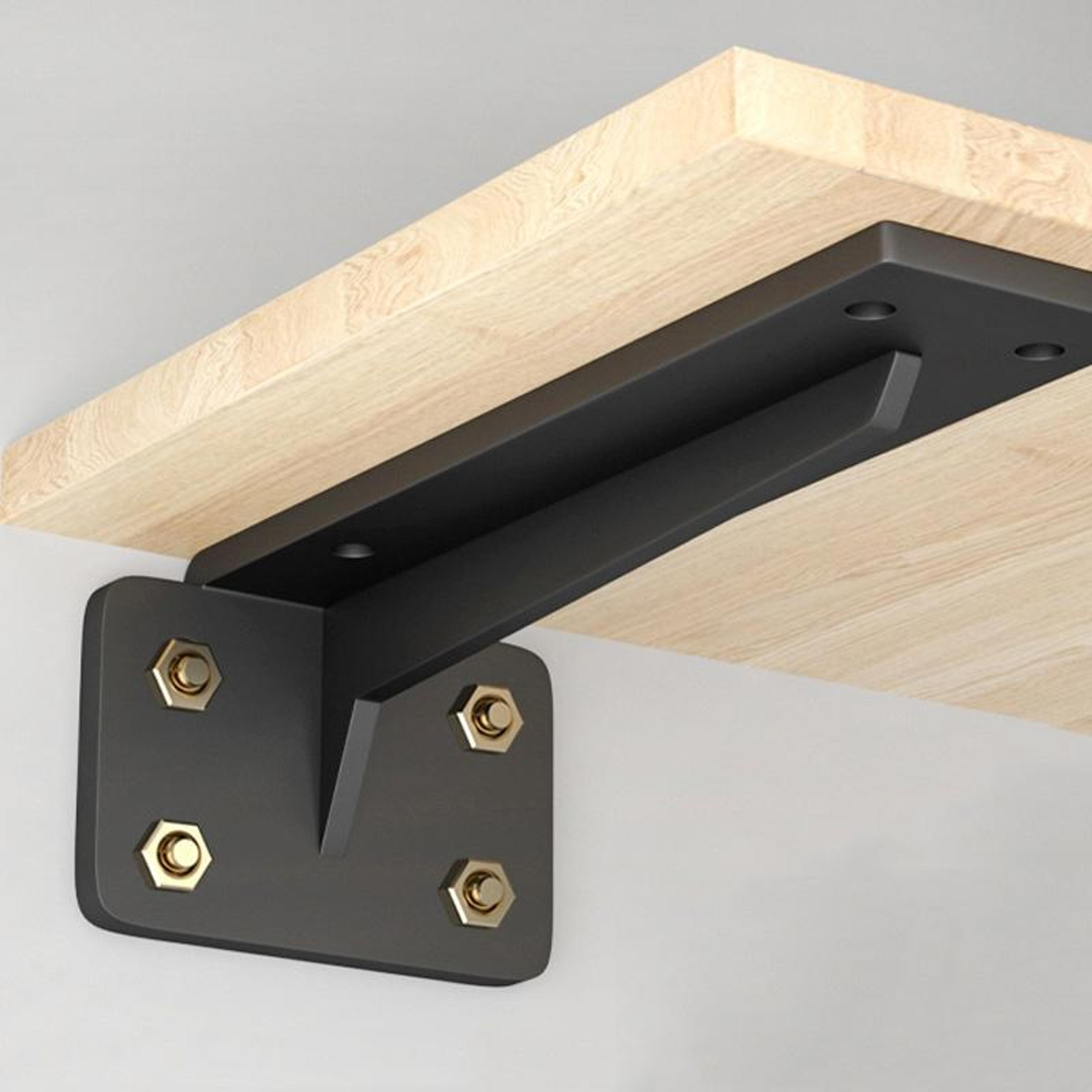 Heavy Duty Shelf Bracket Concealed Steel Support For Wall Mounted Shelves 9