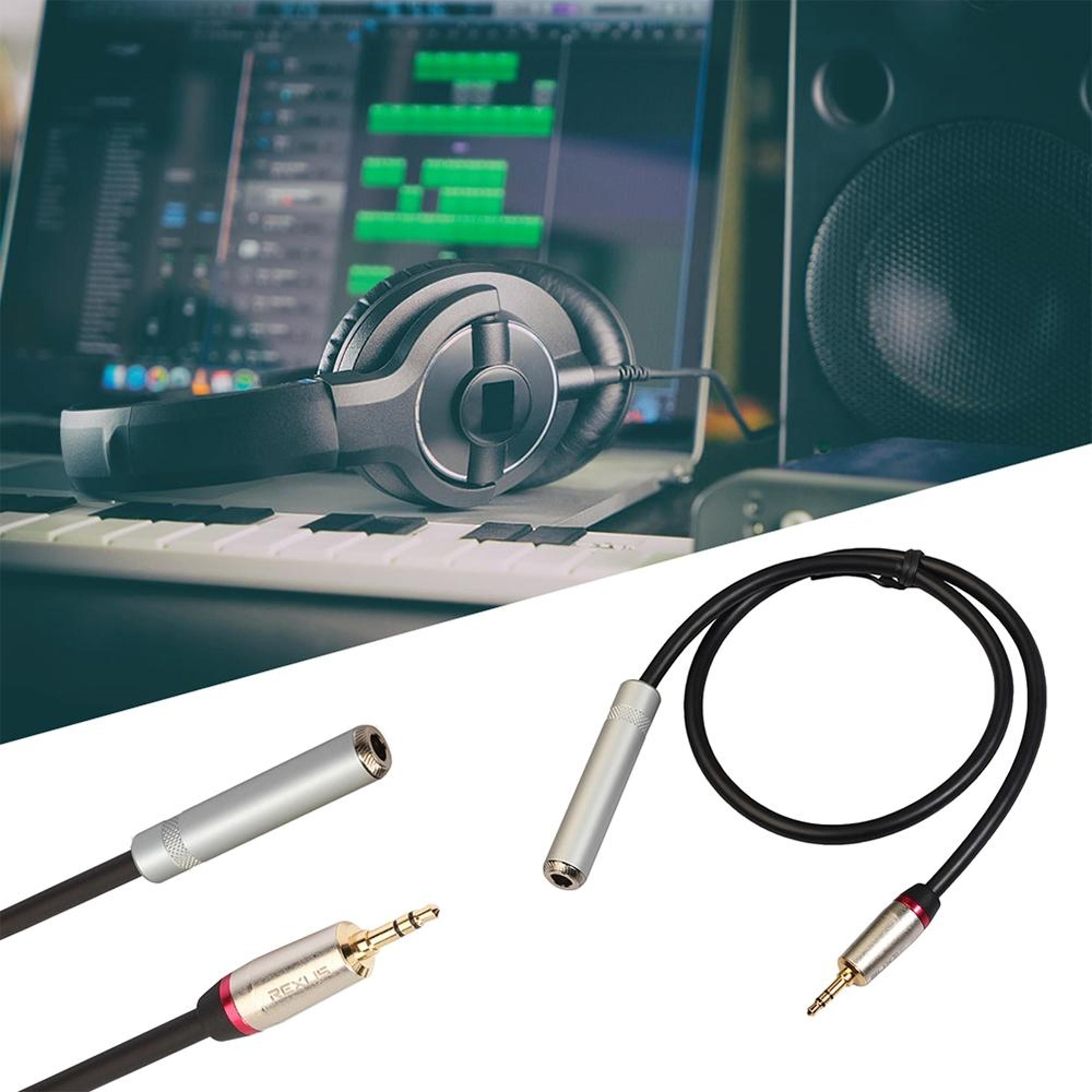 Audio Adapter Cable 1m Gold Plated Stereo Converter For Headphones  Amplifiers 4