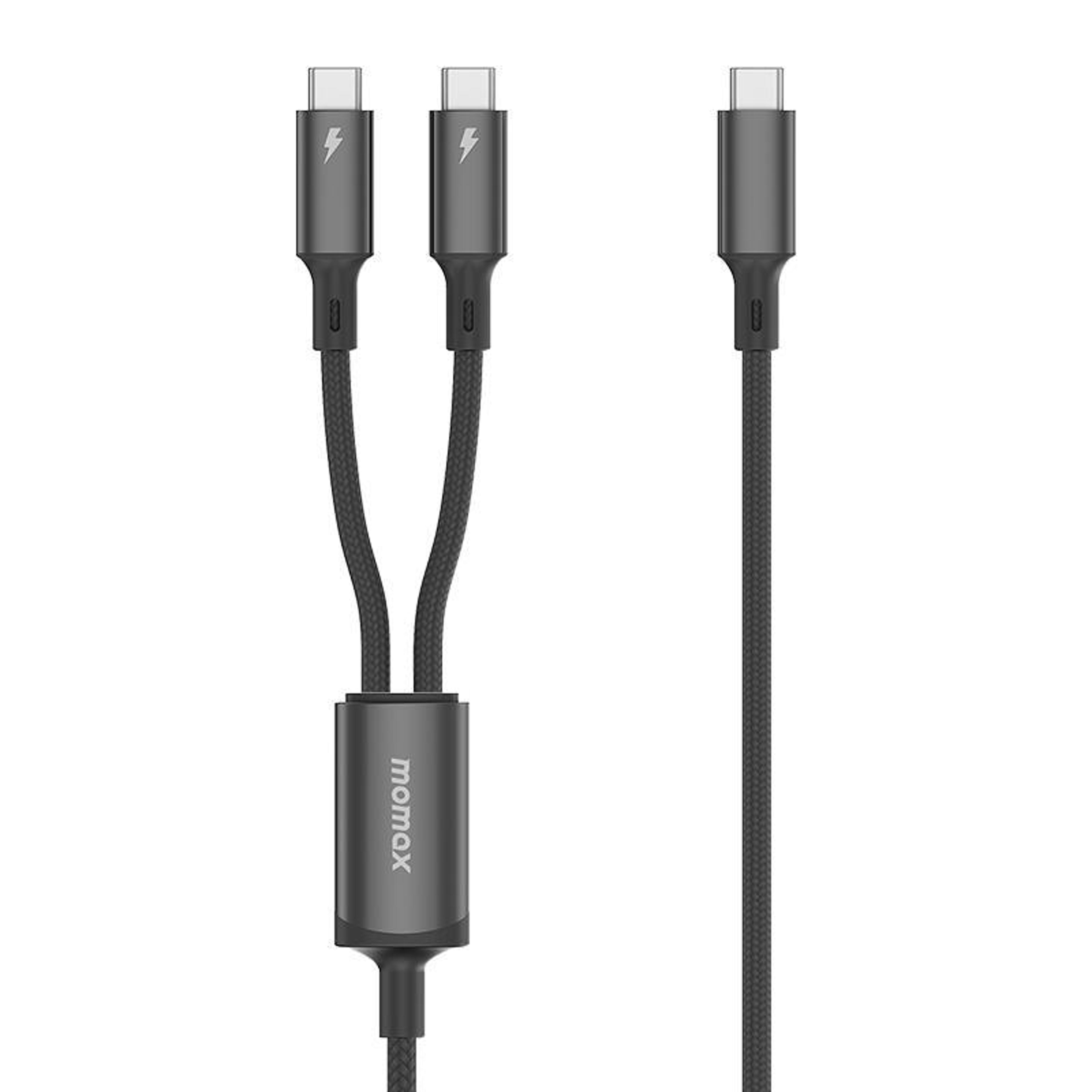 magnetic 100w usb c to dual usb c fast charging cable braided sync cable