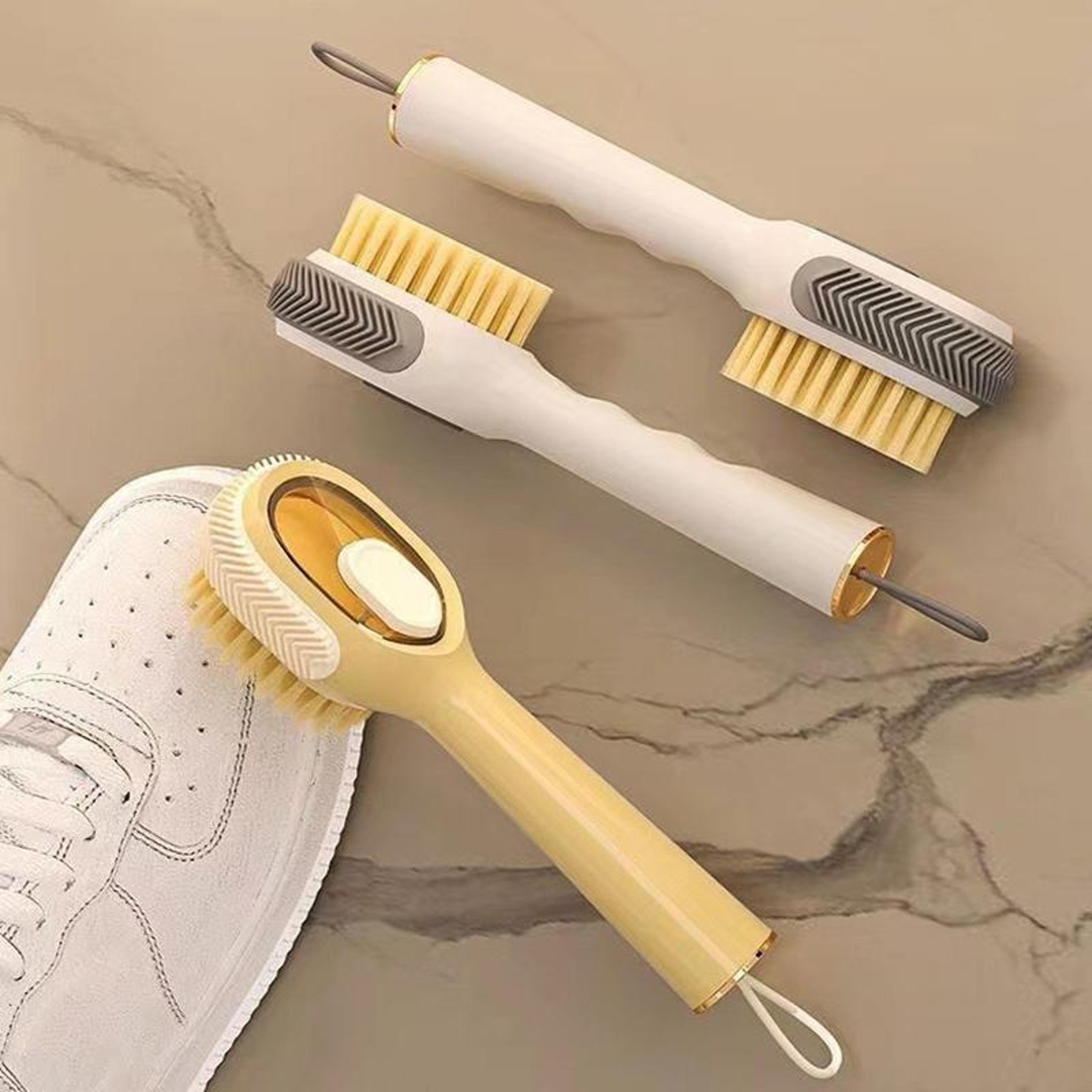 Liquid Shoe Brush With Soap Dispenser Soft Bristle Laundry Cleaning Brush 5