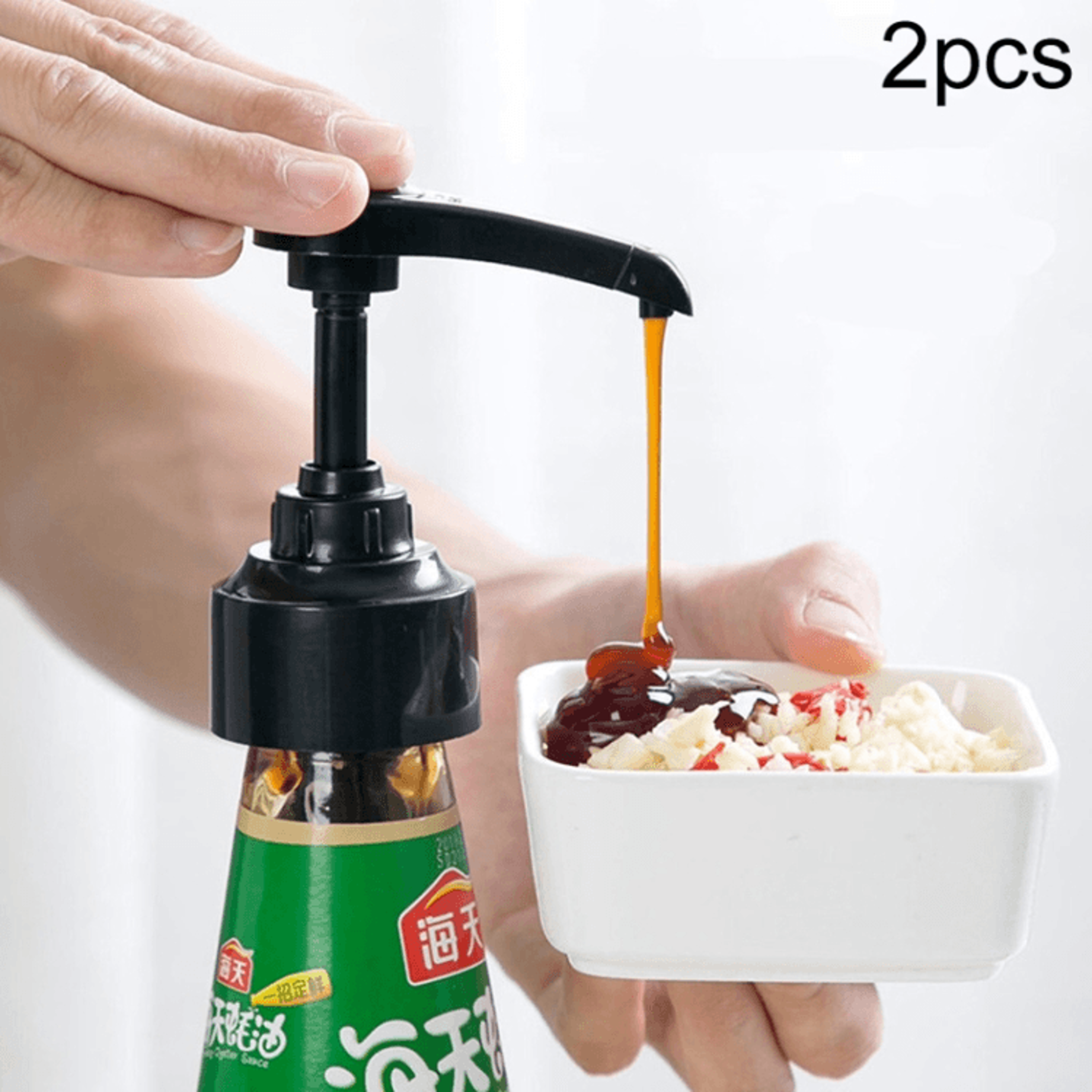 Precision 8ml Condiment Dispenser Pump Nozzle Set For Bottles Reusable Sauce Pump Head 8