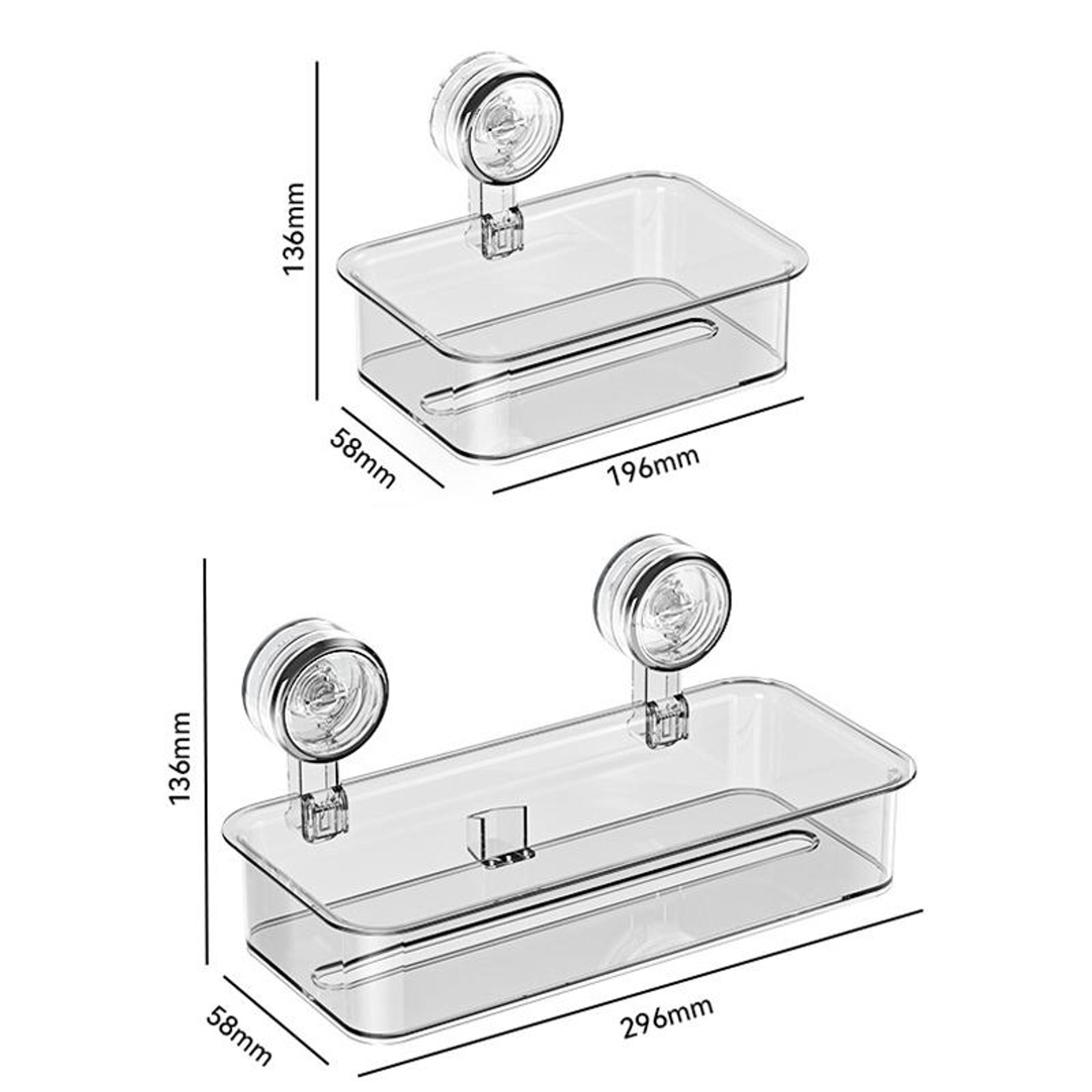 No Drill Wall Mounted Tissue Holder With Suction Cup Bathroom Organizer Box 2