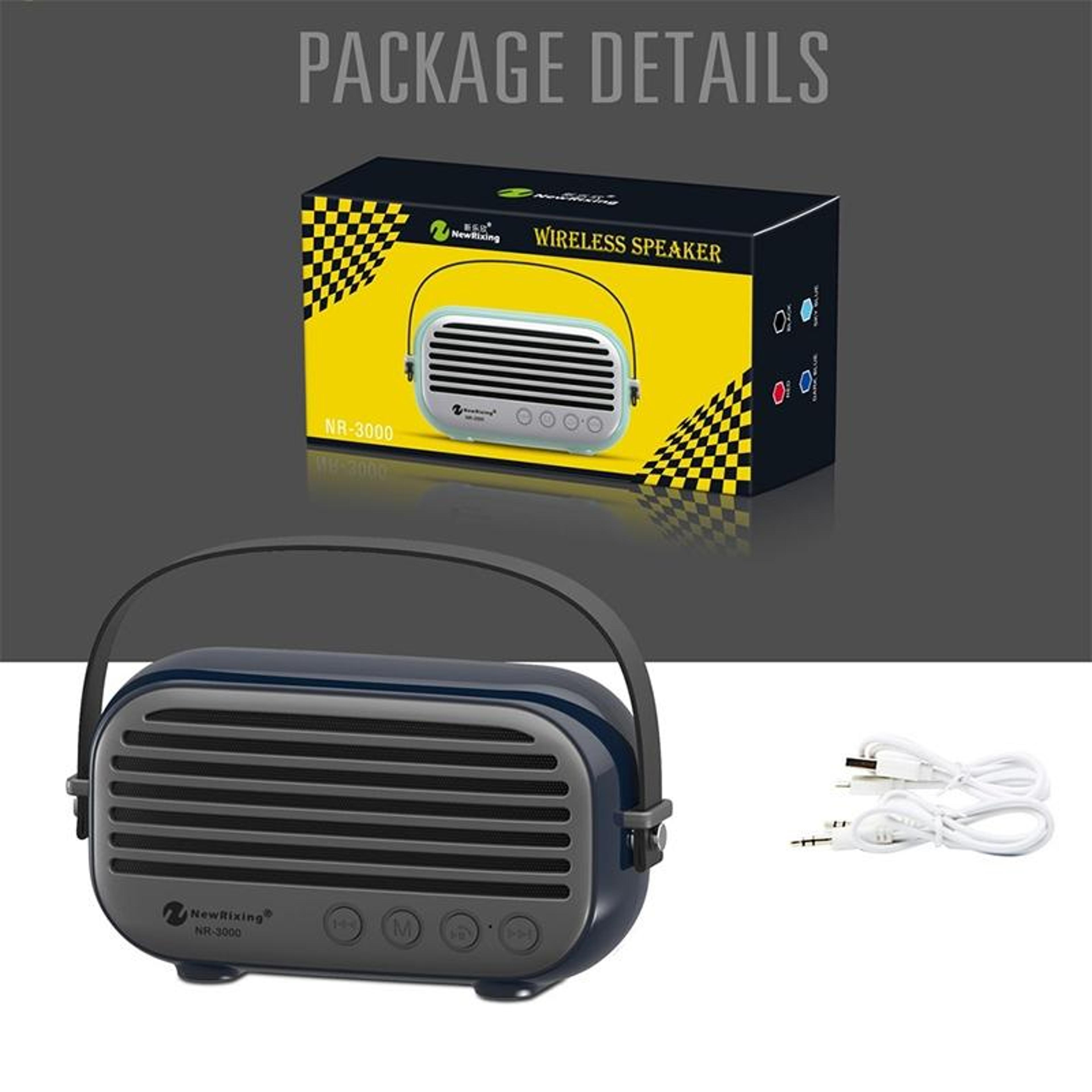 Portable Wireless Bluetooth Speaker With FM Radio USB TF Card Hands Free Calling 3