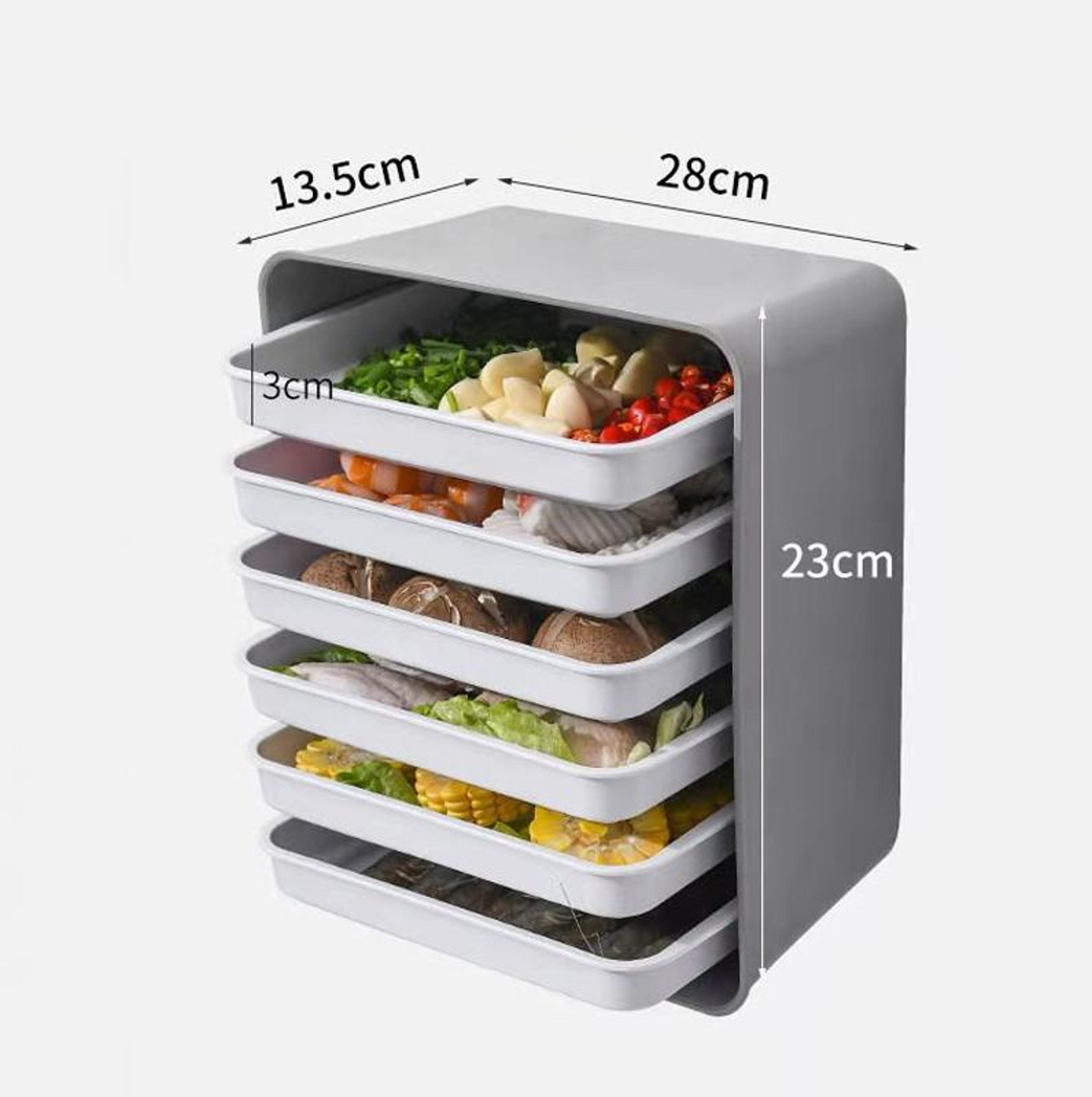 6Tier Wall Mounted Kitchen Organizer Multi Layer Dish Rack With Drawer Trays 4