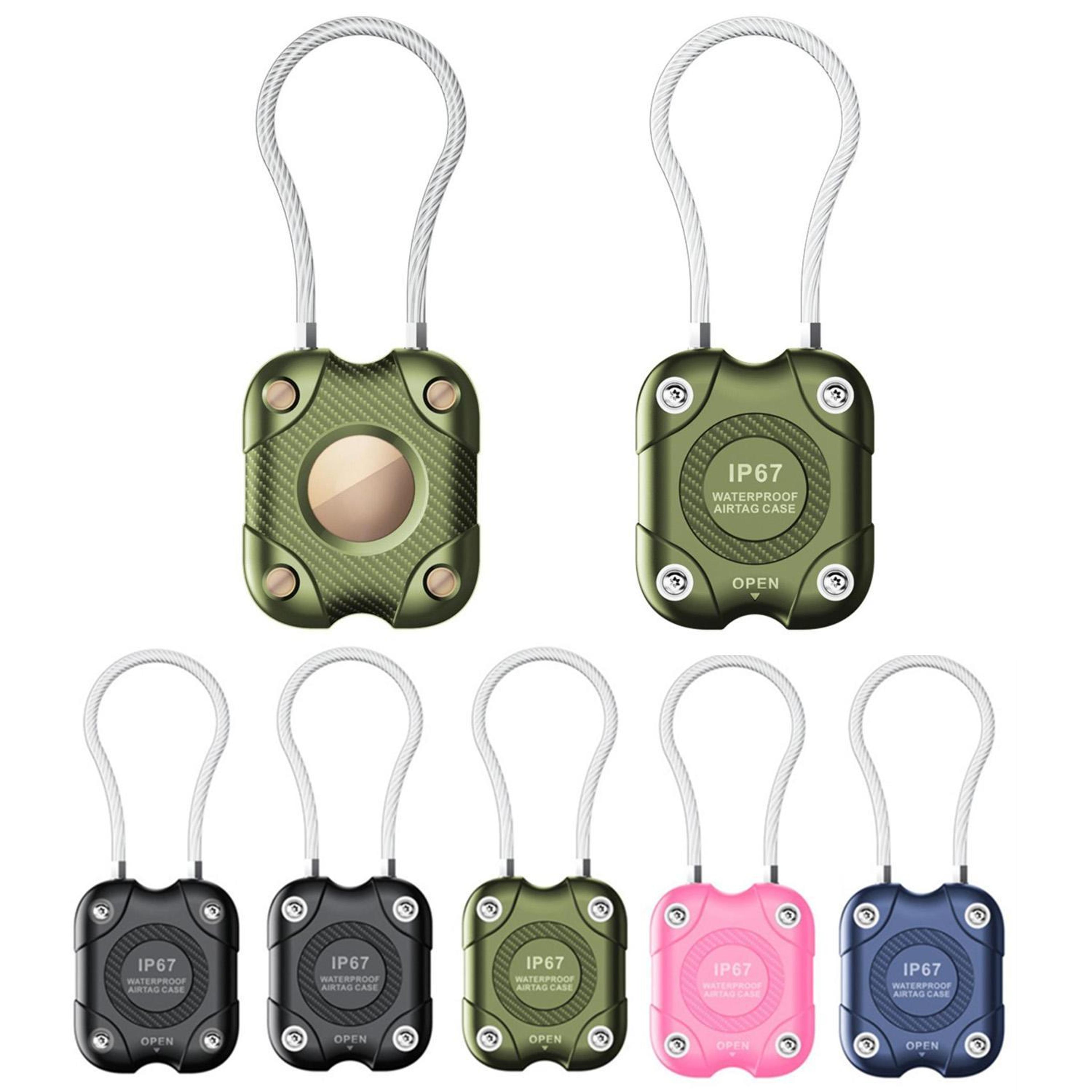 Waterproof AirTag Pet Collar Holder Durable Metal Protective Case With Rope Loop 3