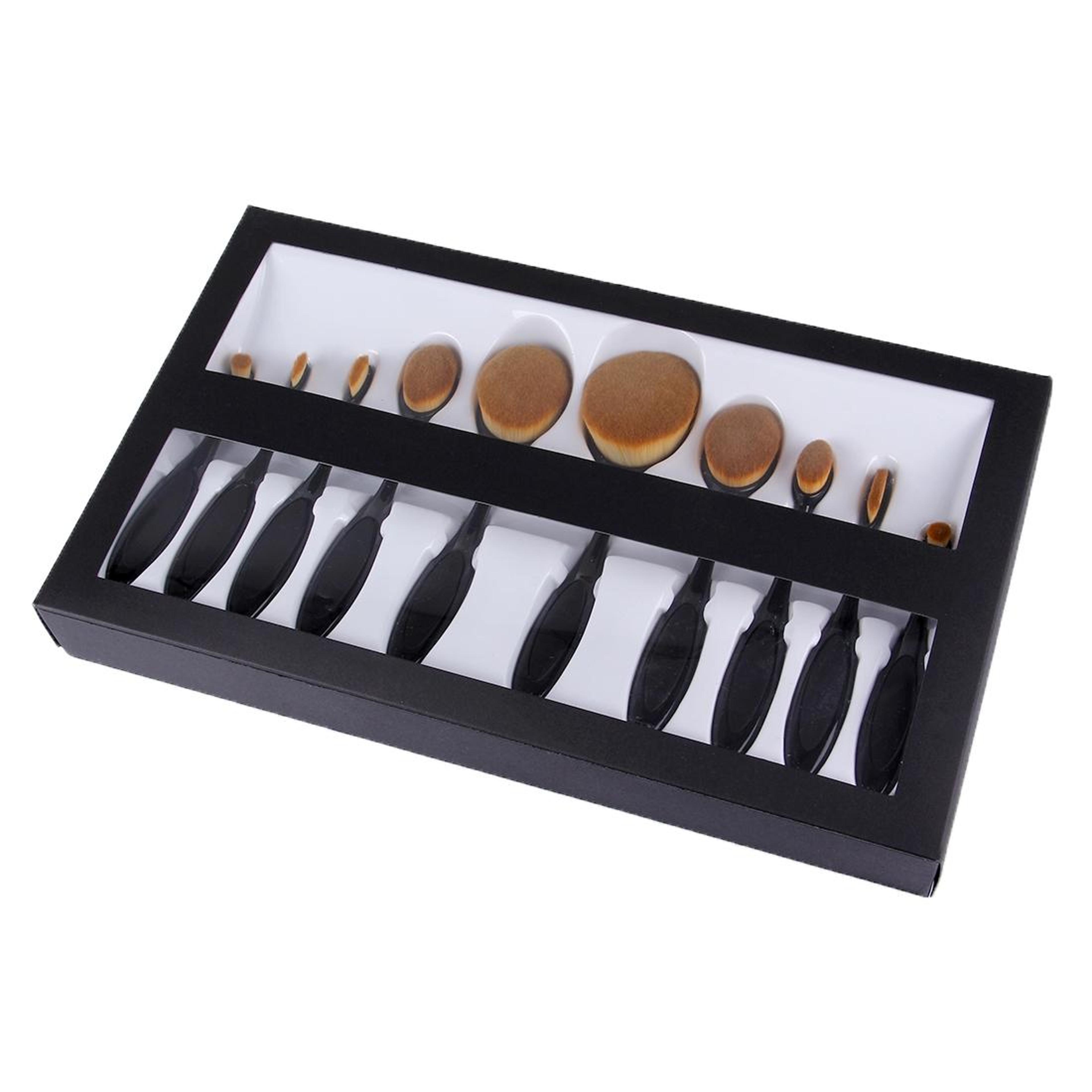 Toothbrush Makeup Brush Set Soft Dense Oval Brushes For Flawless Foundation  Eyebrow Blending 5