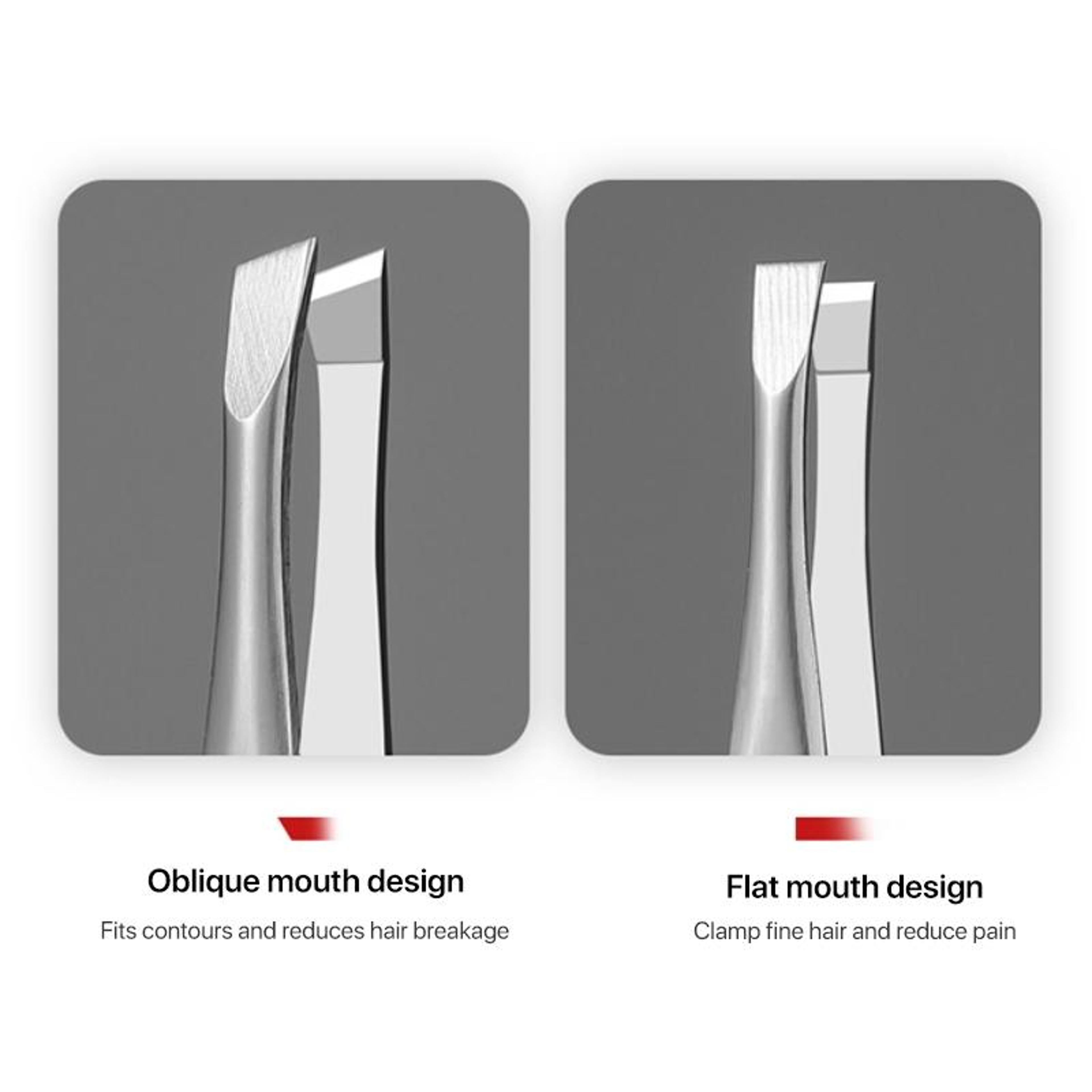Precision Stainless Steel Eyebrow Tweezers Bevel Tip For Grooming And Lash Application 3