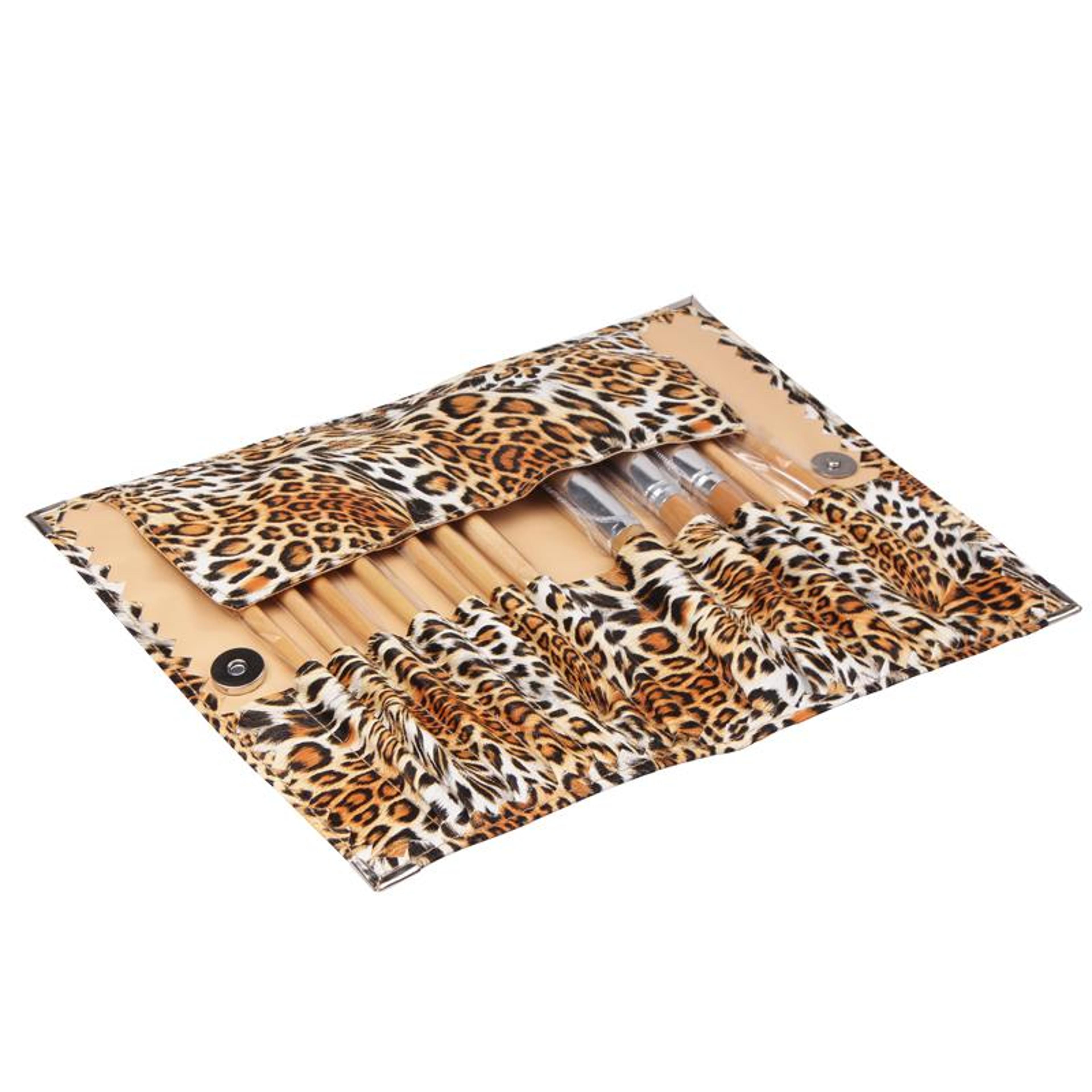 Foldable Makeup Brush Case With Cosmetic Brush Set Travel Organizer Bag 2
