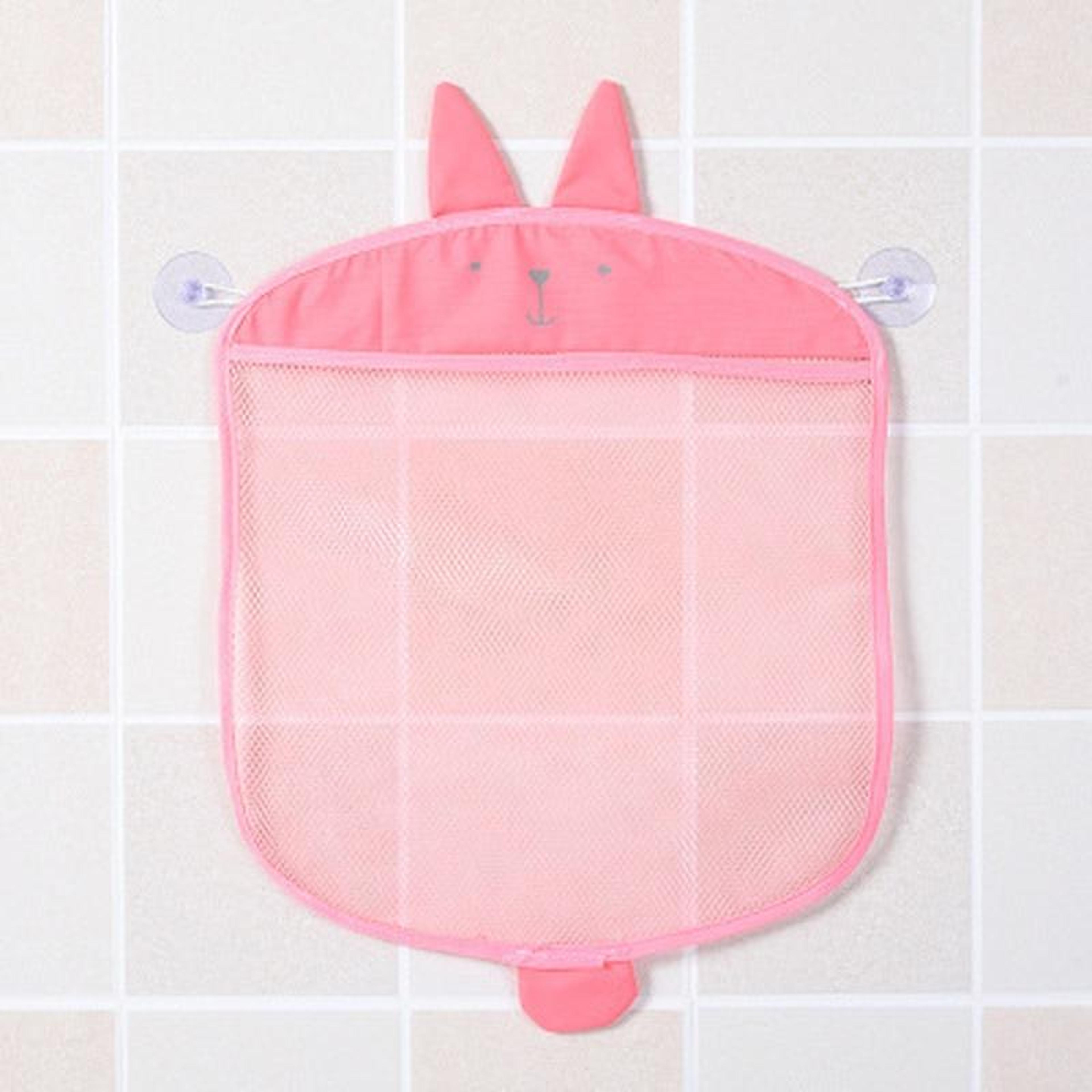 Cartoon Mesh Bath Toy Organizer With Suction Cup Wall Storage Bag 1