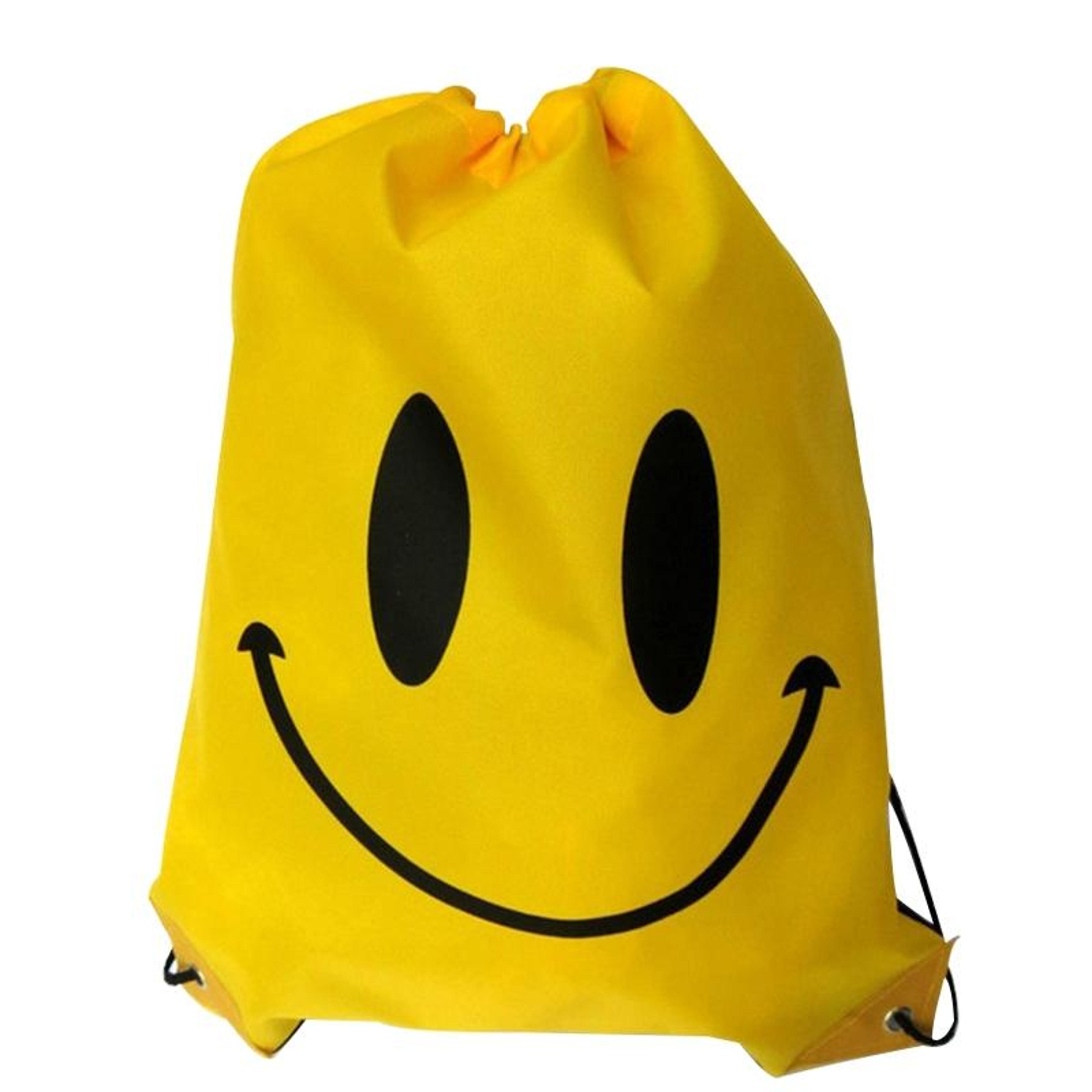 Smiley Waterproof Drawstring Bag Lightweight Shoulder Pack 6