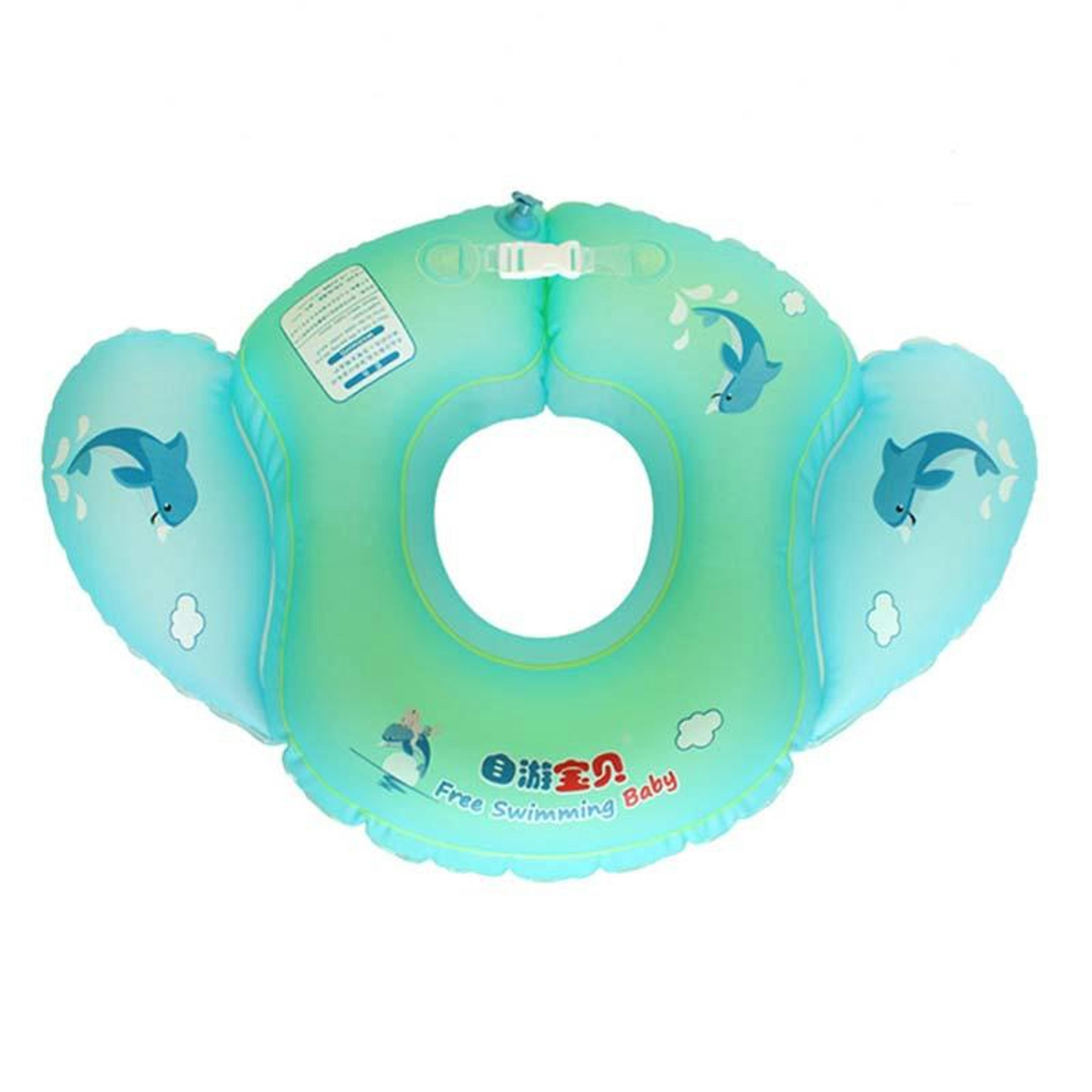 baby inflatable underarm swim ring with side flaps, toddler swim float pvc swim trainer for kids