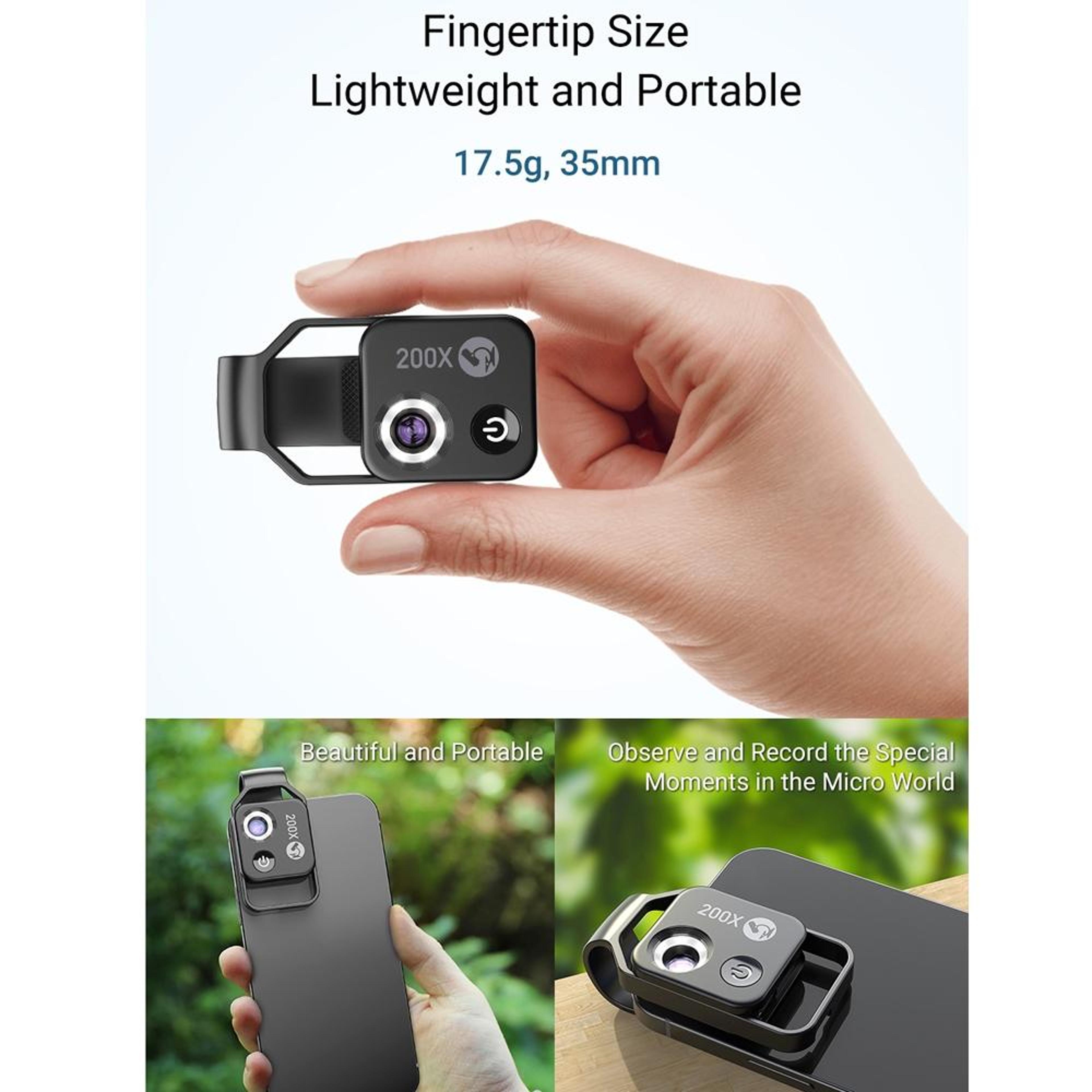Smartphone Microscope Lens With CPL  LED Light For Kids Science Exploration 14