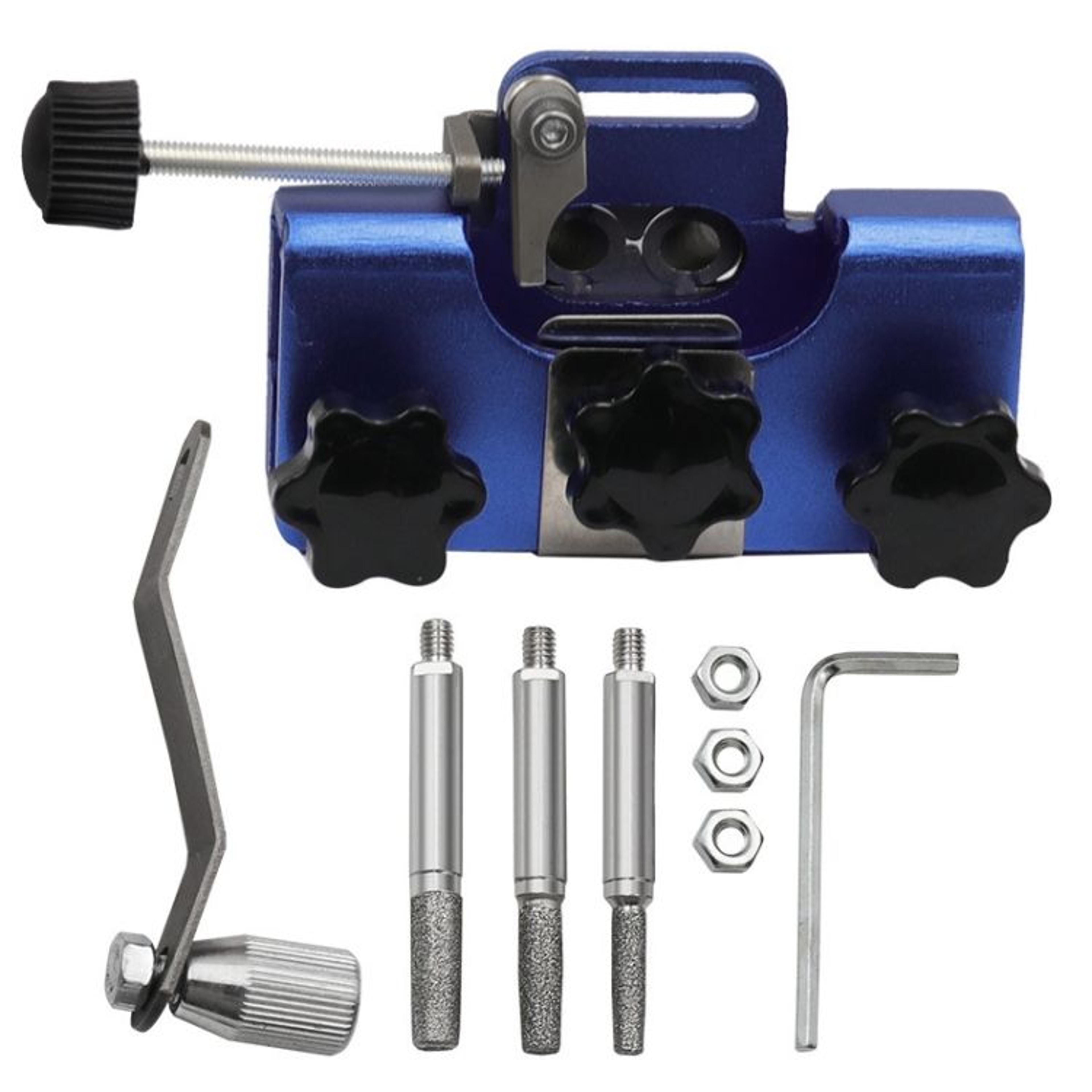 Portable Electric Chainsaw Sharpener Tool Hand Crank Chain Sharpener With 3 Grinding Heads 7