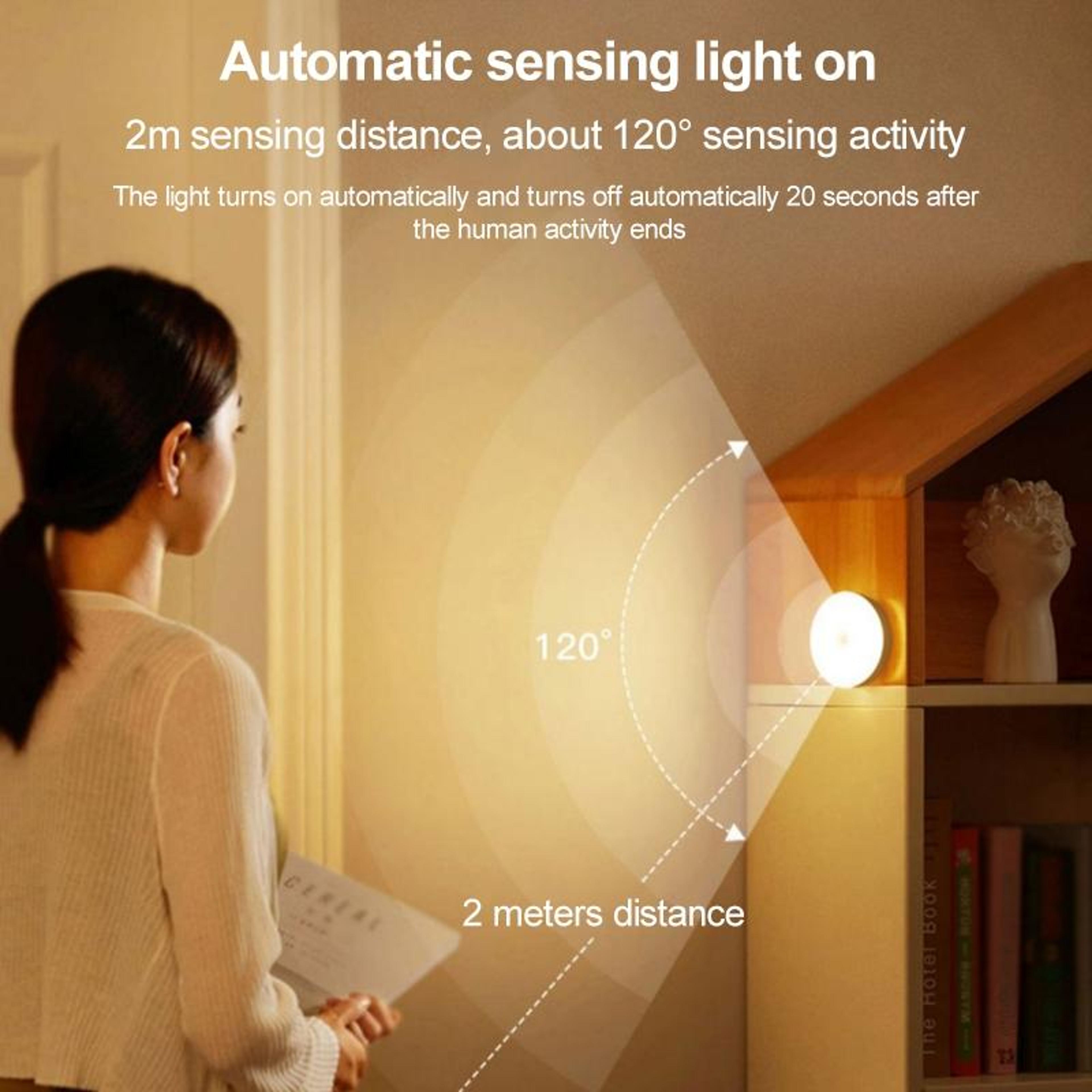 Smart Motion Sensor Night Light Rechargeable LED Bedside Lamp With Magnetic Mount 2