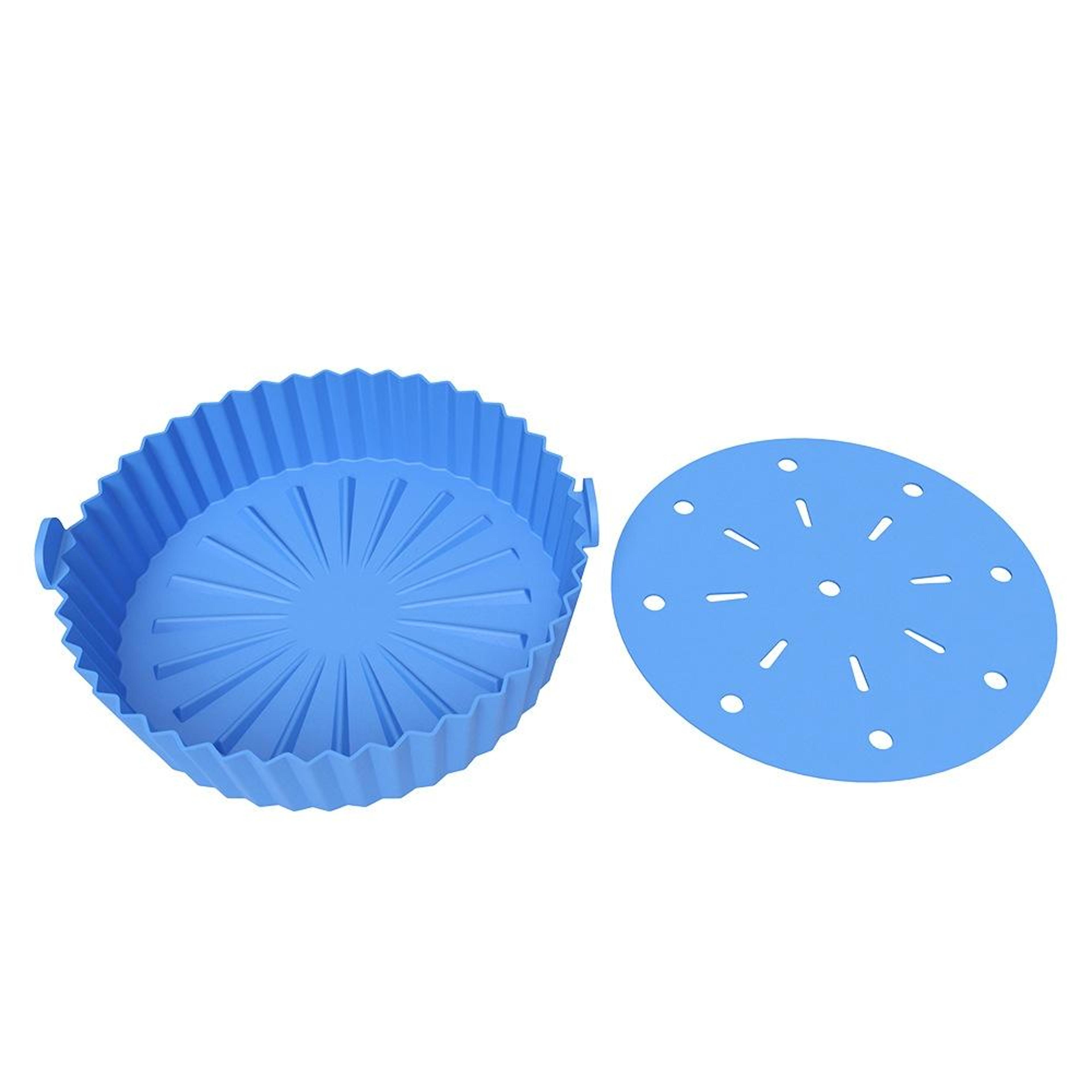 Large Reusable Silicone Air Fryer Liner With Handles Baskets 7