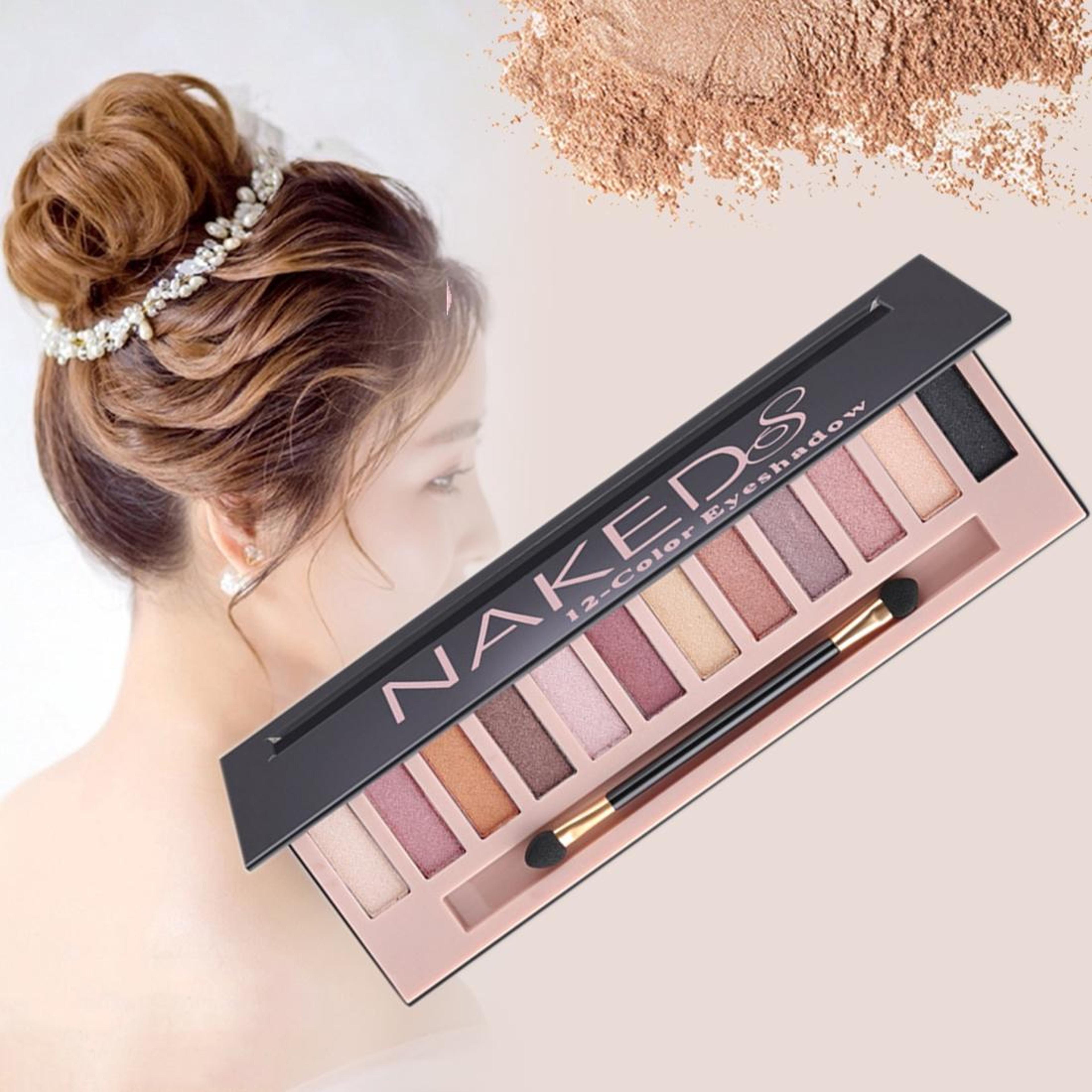 Smoky Eye Pearl Eyeshadow Palette With Brush Set For Bold  Blended Looks 9