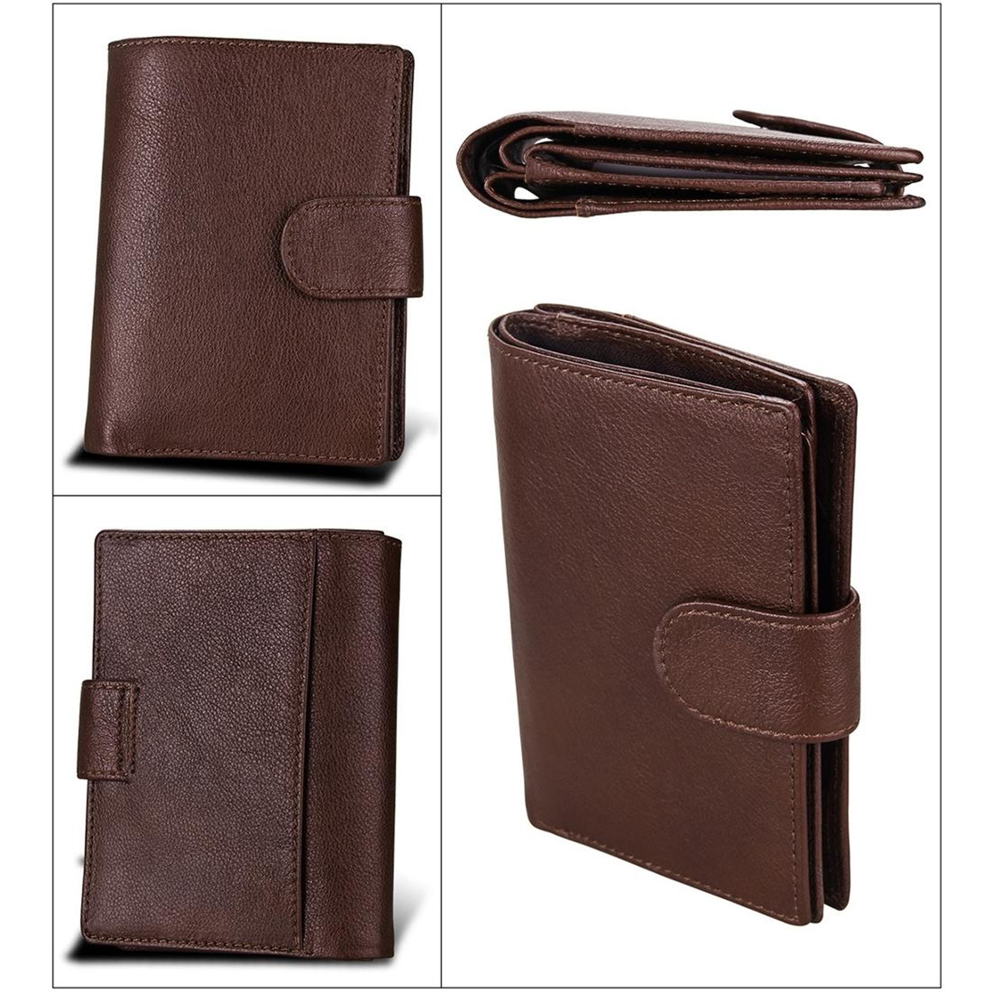 RFID Blocking Genuine Leather Wallet For Men With Passport Holder And Secure Card Slots 2