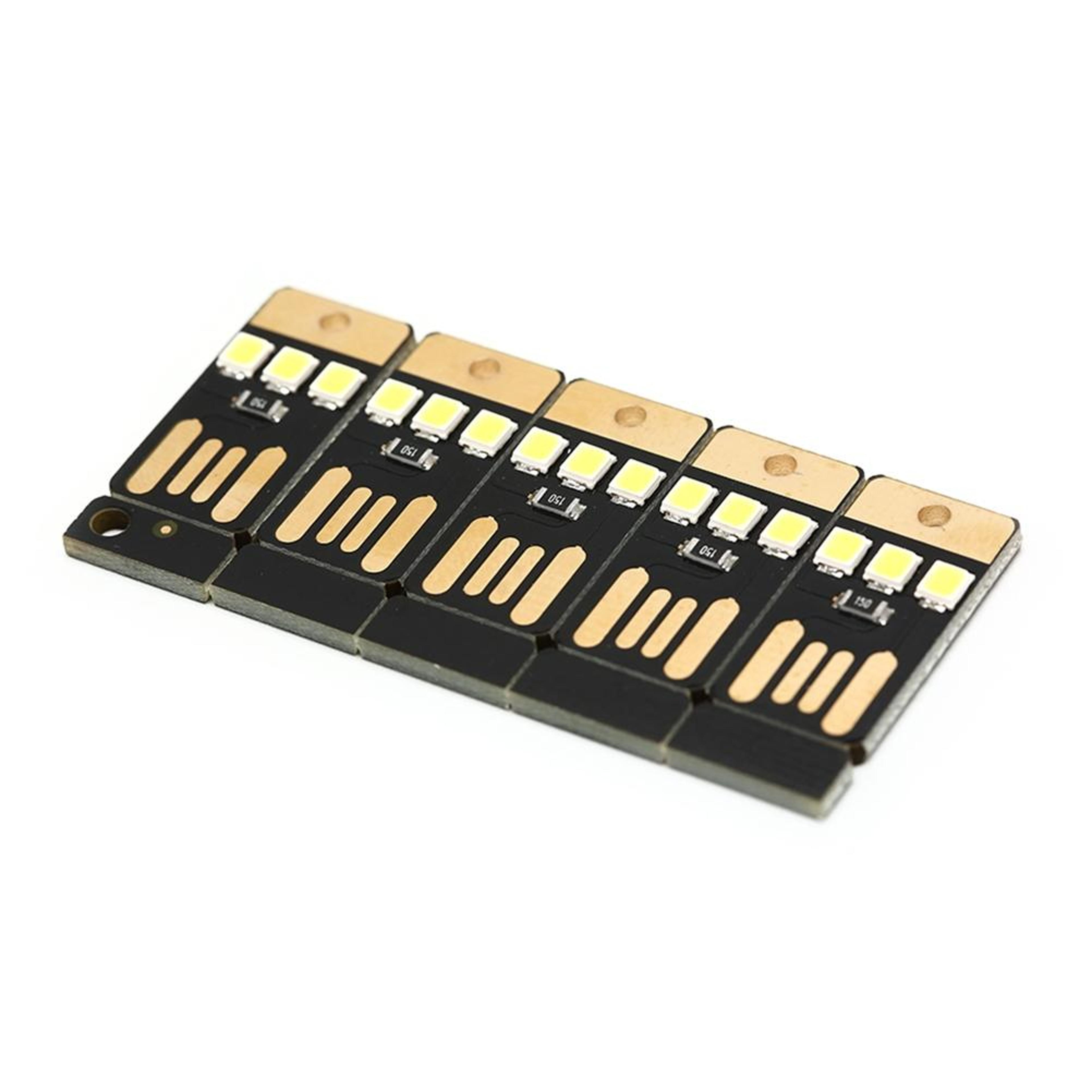 Portable USB LED Keychain Night Light 10pcs Mini Pocket Card Lamp For Travel Camping Emergency 2