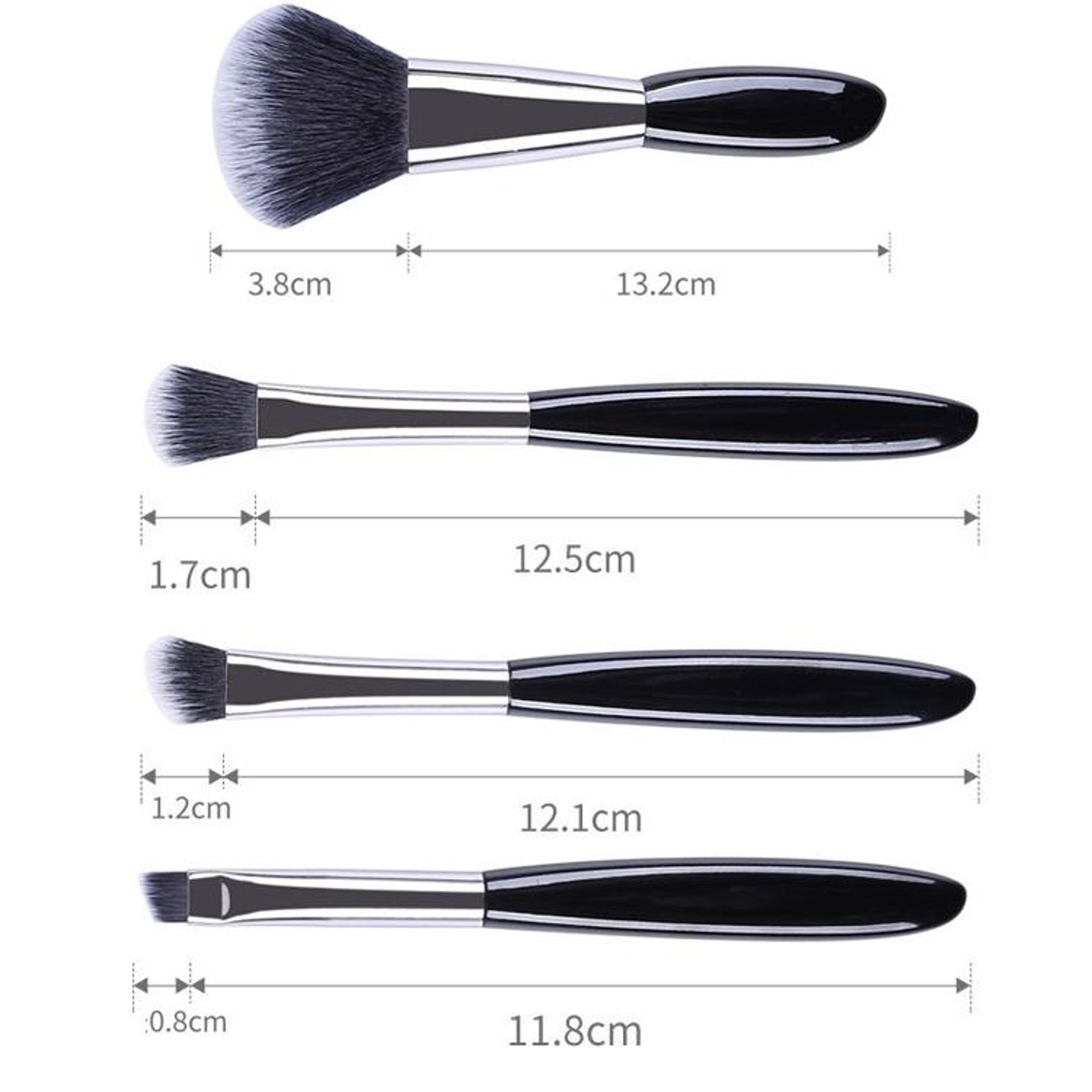 4 In 1 Portable Makeup Brush Set Makeup Brush Set With Foundation  Eyeshadow Brushes 3
