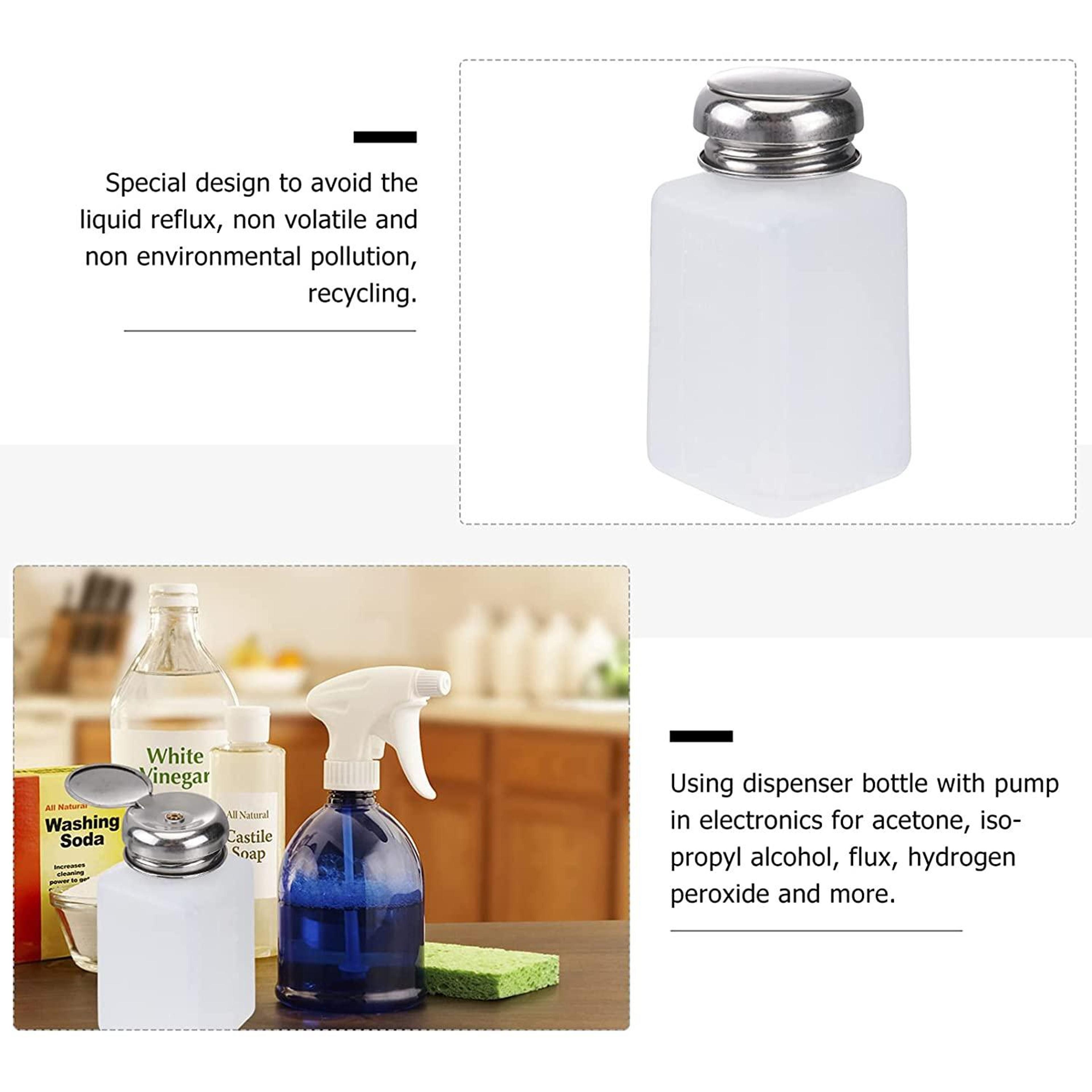 Push Down Pump Bottle Alcohol Dispenser For Nail Polish Remover Refillable Liquid Pump Dispenser 4
