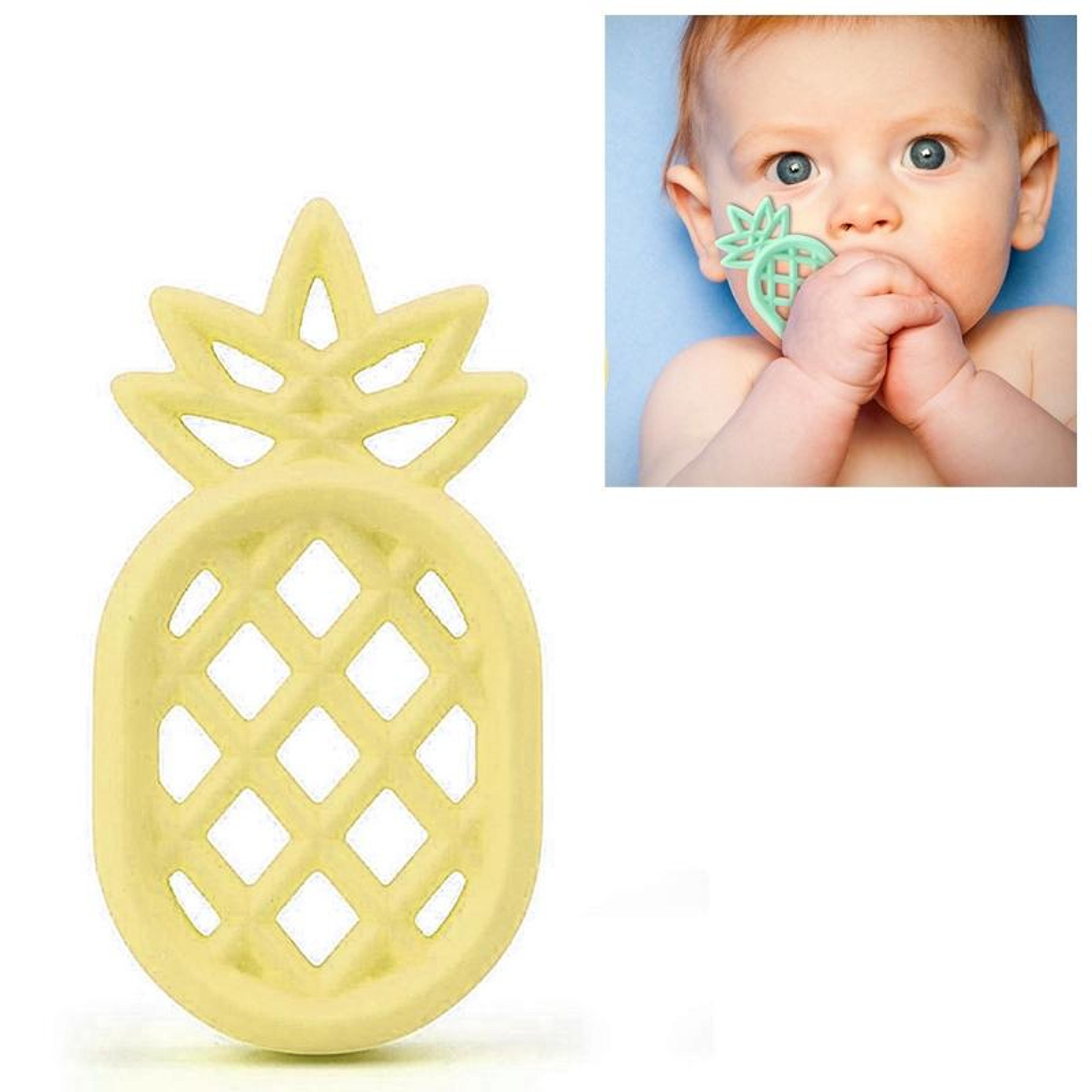 Pineapple Silicone Baby Teether Pendant Toy  Safe Teething Relief Soothing Necklace 14
