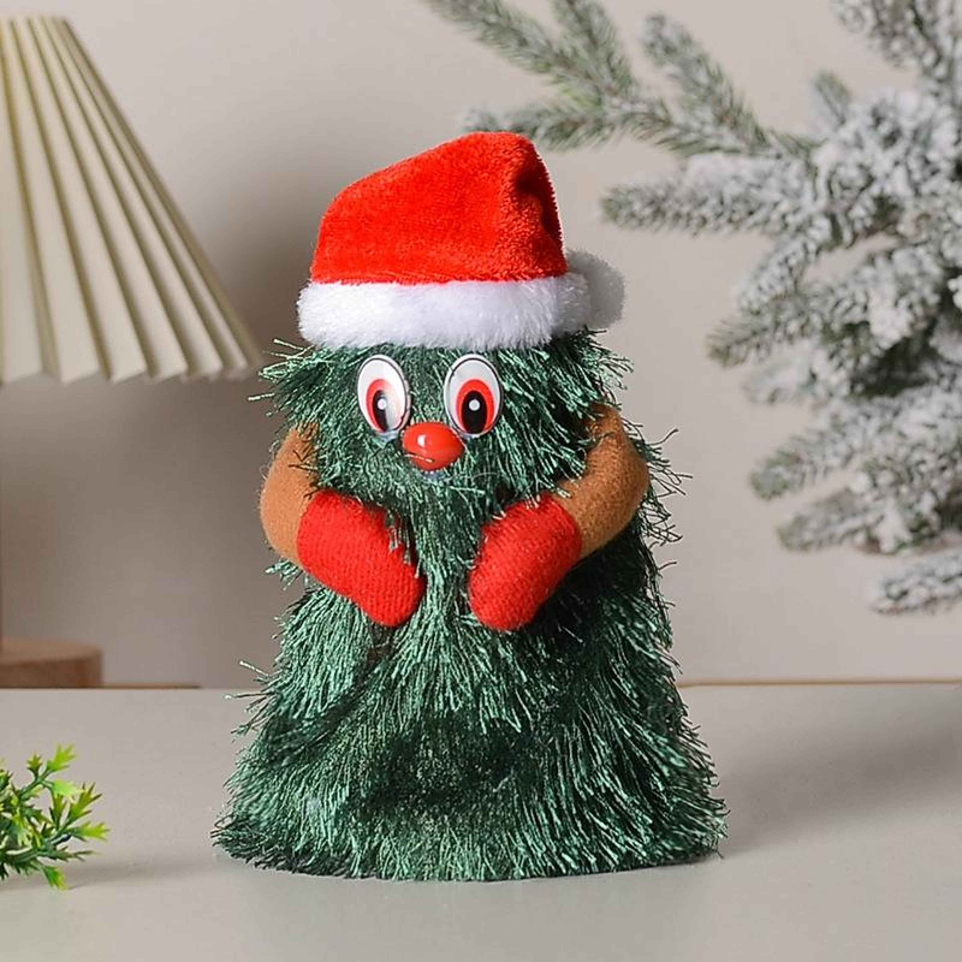 electric rotating musical dancing santa christmas tree decoration toy